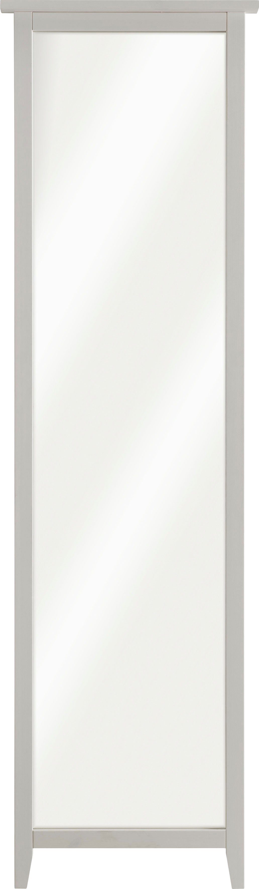 Wohn[glück]lich by Infantil Spiegelpaneel Solvita, Wandspiegel, Spiegel, Kiefer massiv, Breite 57 cm, Landhaus Weiß