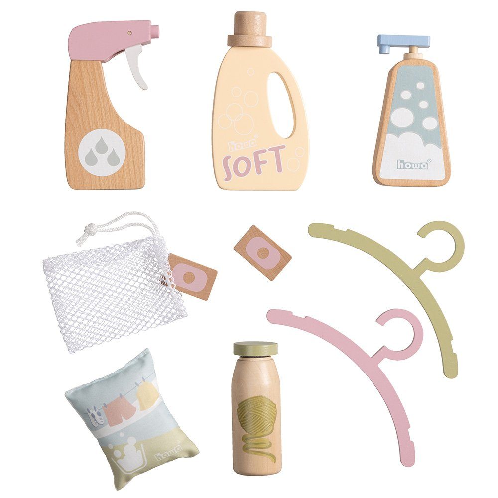 howa Kinder-Haushaltsset, (10-tlg), Kinderwaschmaschinen Zubehör Wäschepflege-Set