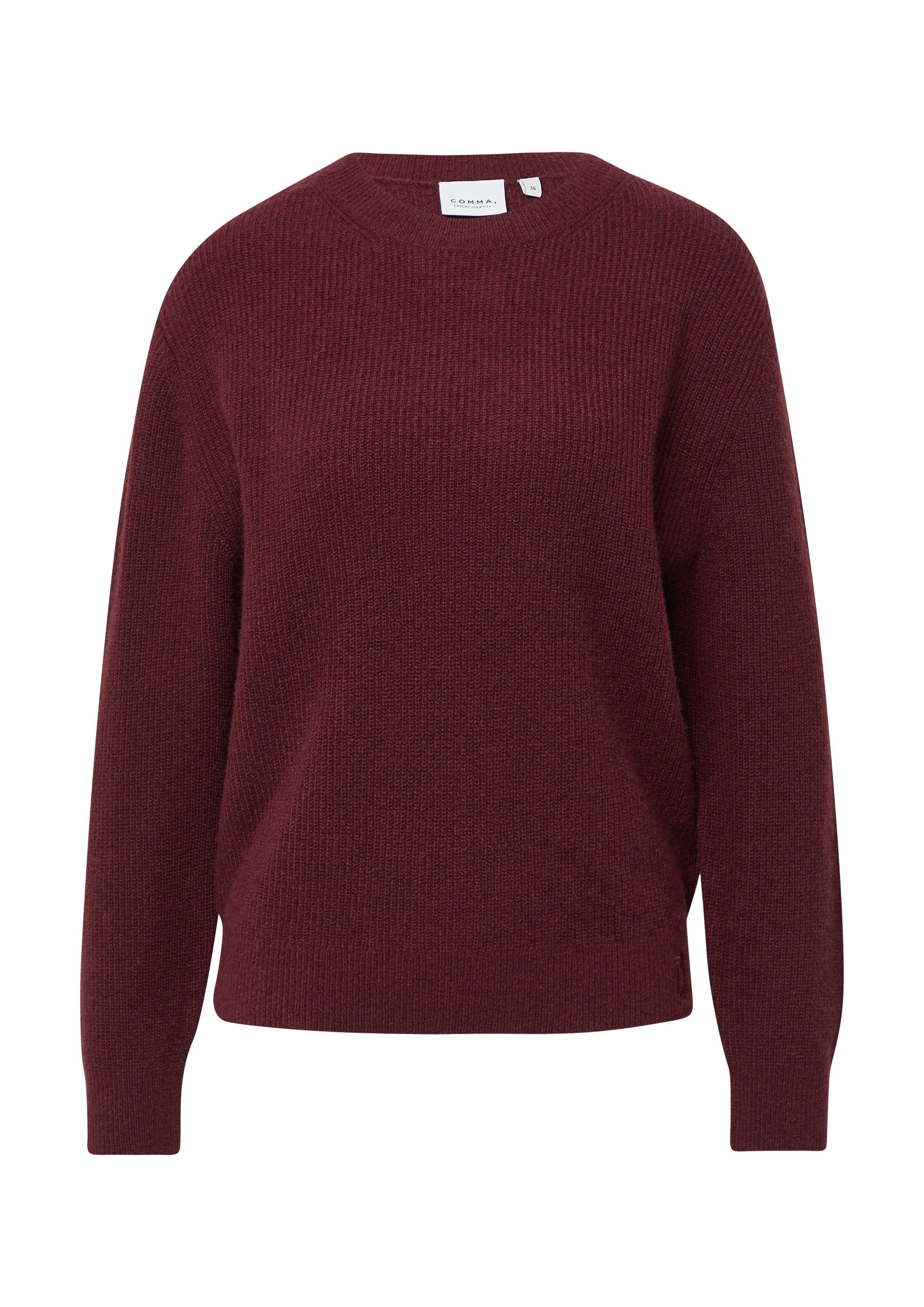 comma Longpullover Strickpullover Strickpullover aus Wollmix günstig online kaufen