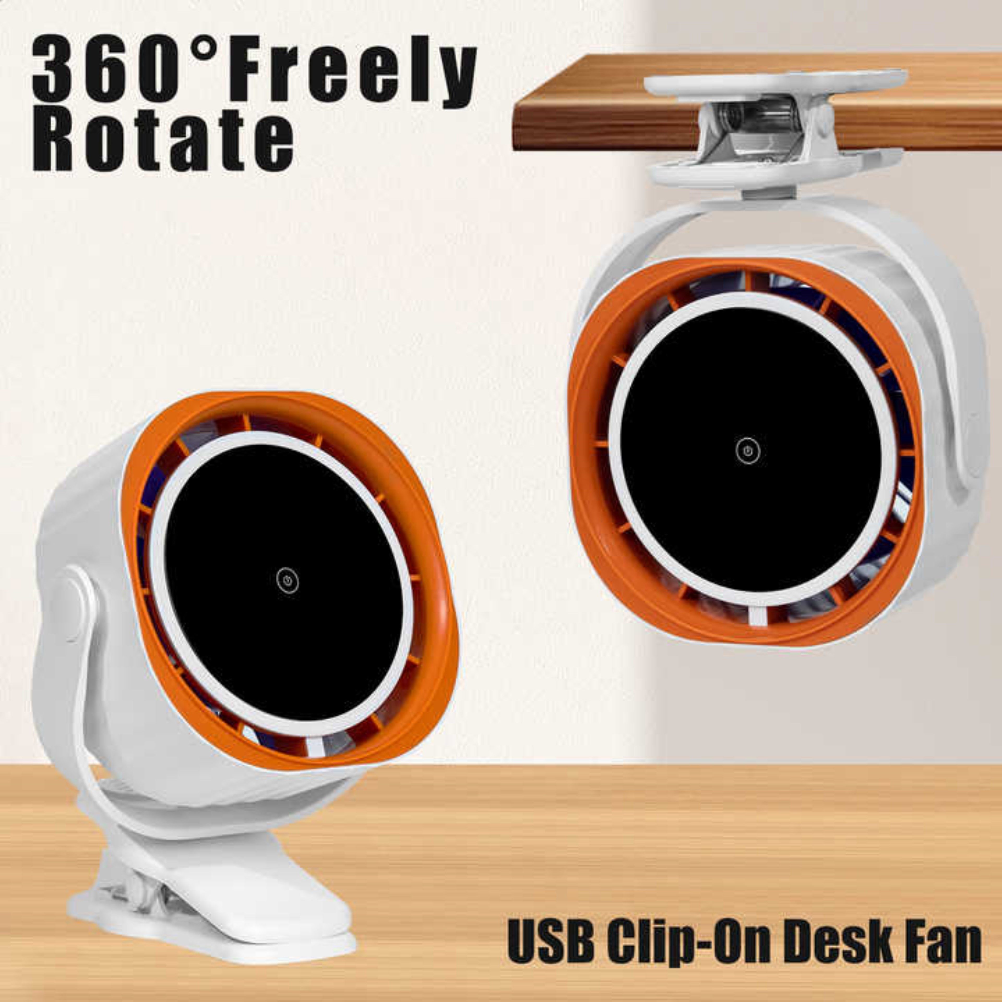 LaCute Akku-Ventilator Tragbarer USB Ventilator mit Akku & Eismodus, Klima, 120 Stufen, Clip-Ventilator mit 120 Stufen & Digitalanzeige