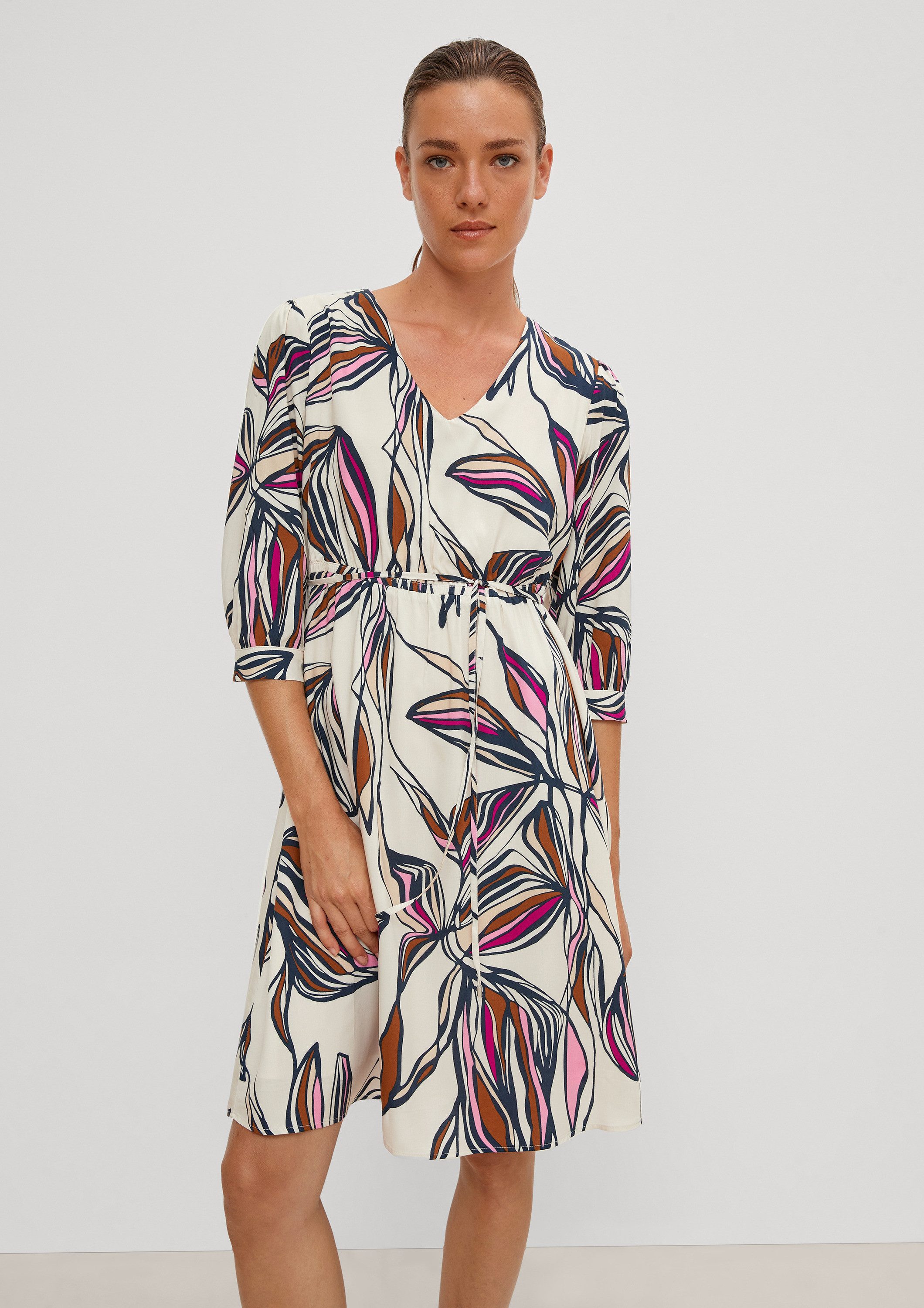 comma Minikleid Kleid Kleid mit Allover-Print günstig online kaufen