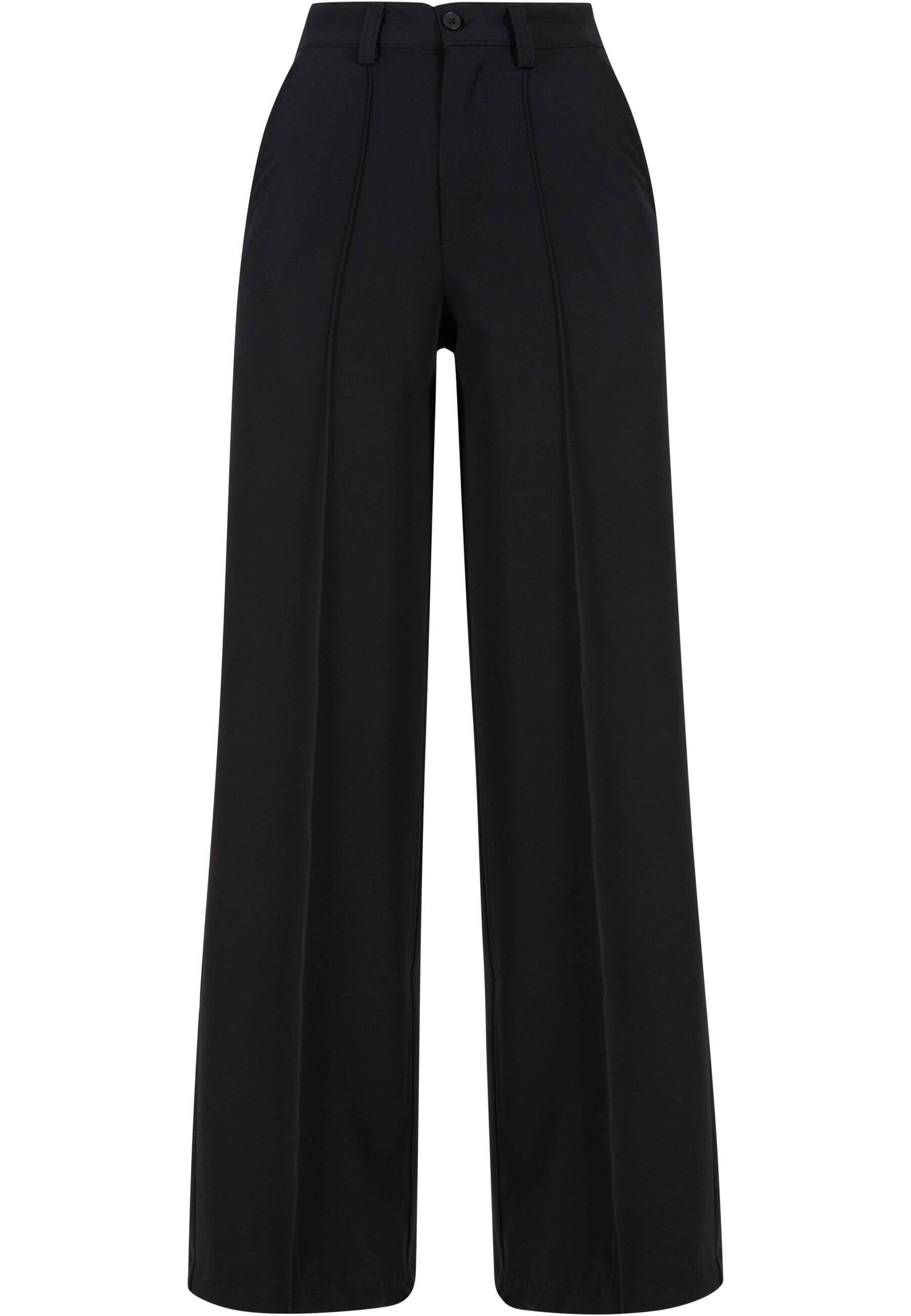 URBAN CLASSICS Stoffhose Urban Classics Damen Ladies Wide Pleated Pants (1-tlg)