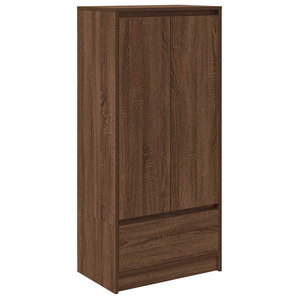 vidaXL Sideboard Schrank mit Schublade Braun Eichen-Optik 55,5x34x119,5 cm günstig online kaufen