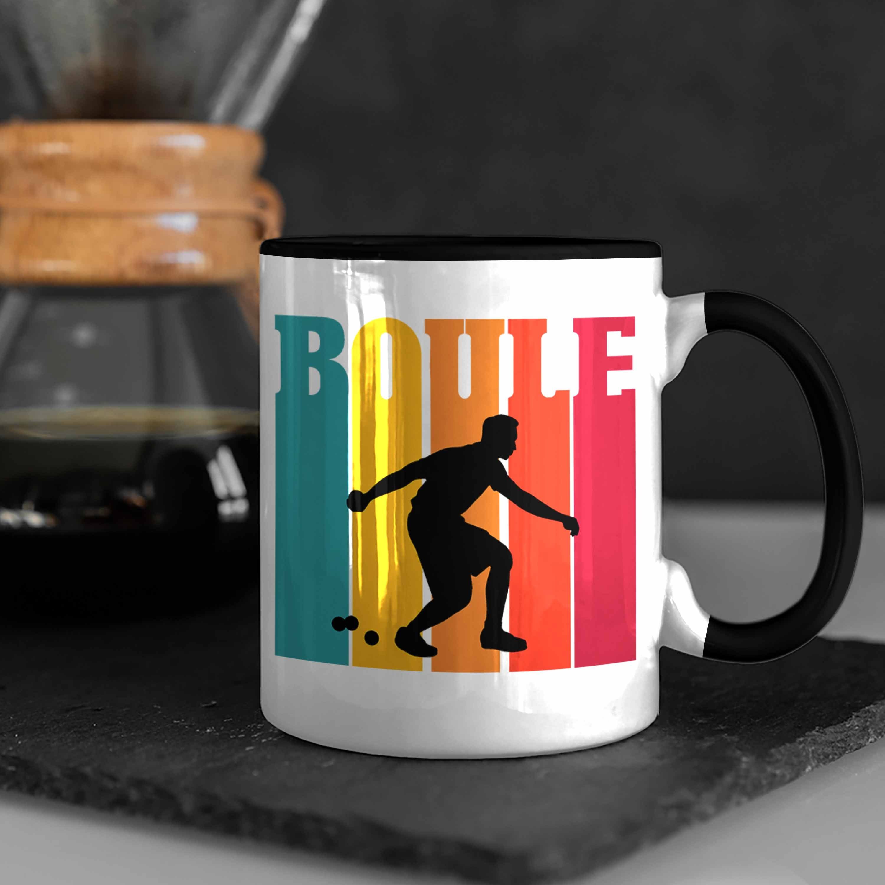 Trendation Tasse Boule Tasse für Spruch Boule-Spieler Geschenkidee als Schwarz