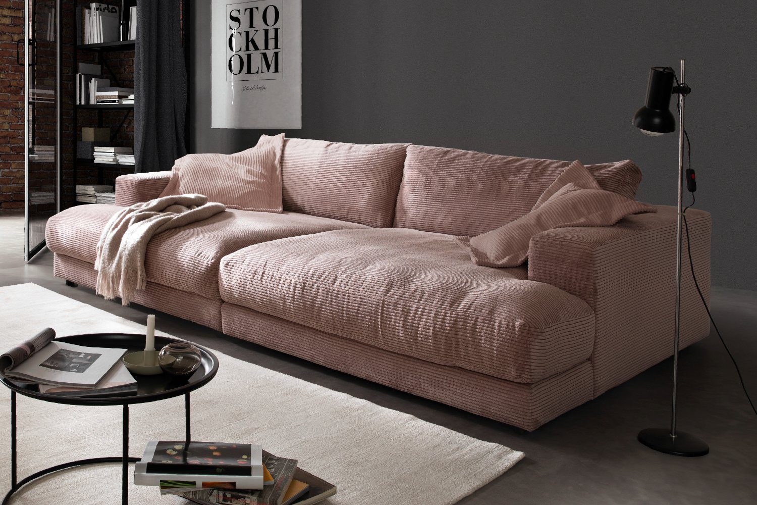 verschiedene Sofa Big-Sofa MADELINE, Farben od. KAWOLA Cord Stoff