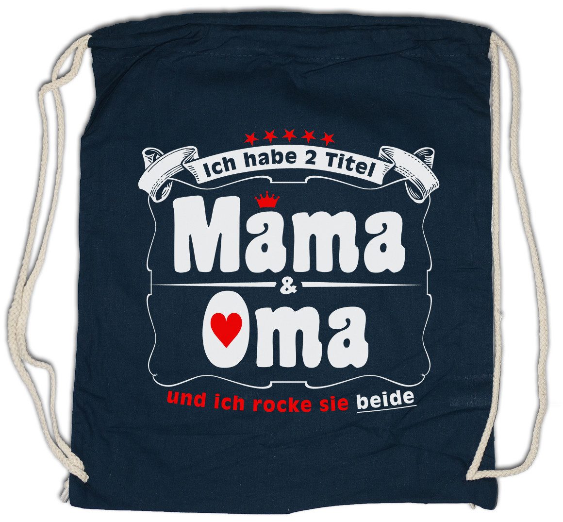 Turnbeutel Beste Mama & Oma Turnbeutel Titel Krone Omi Großmutter Mami Mom Enkel