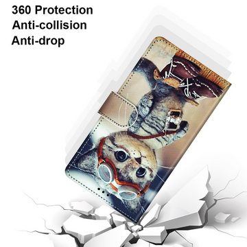 Wigento Handyhülle Für Samsung Galaxy A53 5G Kunstleder Handy Tasche Book Motiv 2 Schutz Hülle Case Cover Etui Neu
