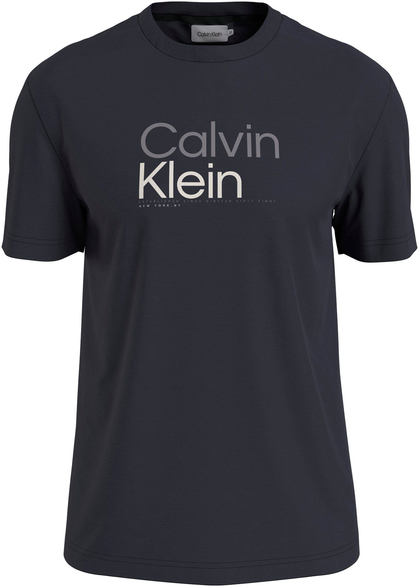 Calvin Klein T-Shirt MULTI COLOR LOGO T-SHIRT mit Markenlabel Night Sky