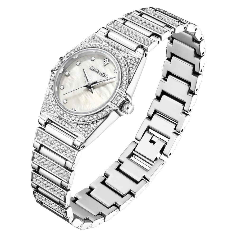 Toomoke Quarzuhr Damen Armbanduhr,Quarzuhr, Armbanduhr mit Kristallbesatz, (Edelstahl Armbanduhr, Chronograph Damenuhr), Damen Armbanduhr, elegant und einfach sind