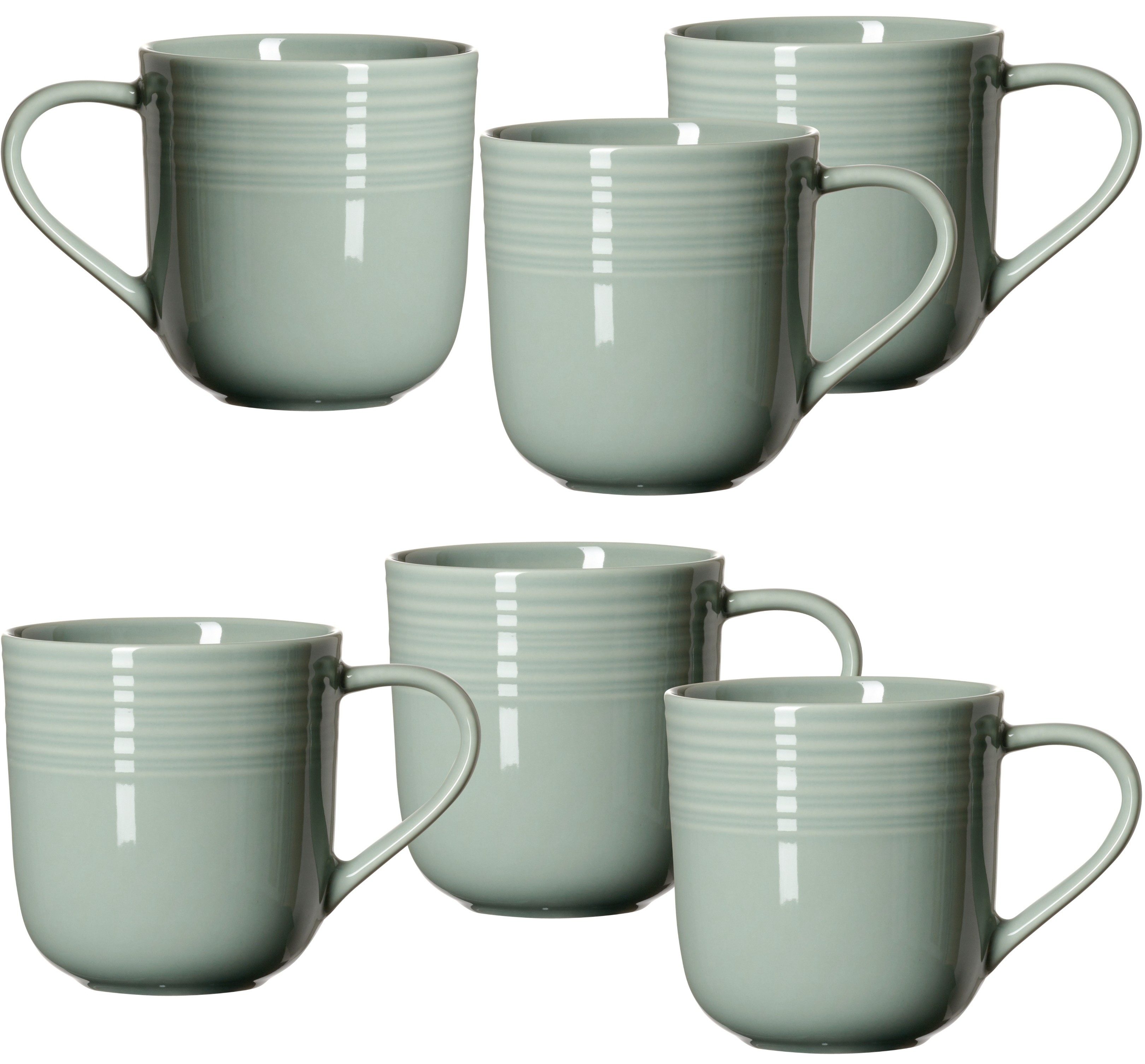 Ritzenhoff & Breker Becher Levi, 6-tlg., Porzellan, Kaffeebecher, je 400 ml