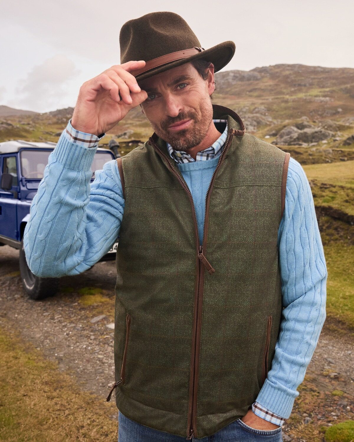 Alan Paine Strickpullover Zopfstrick-Pullover Honley