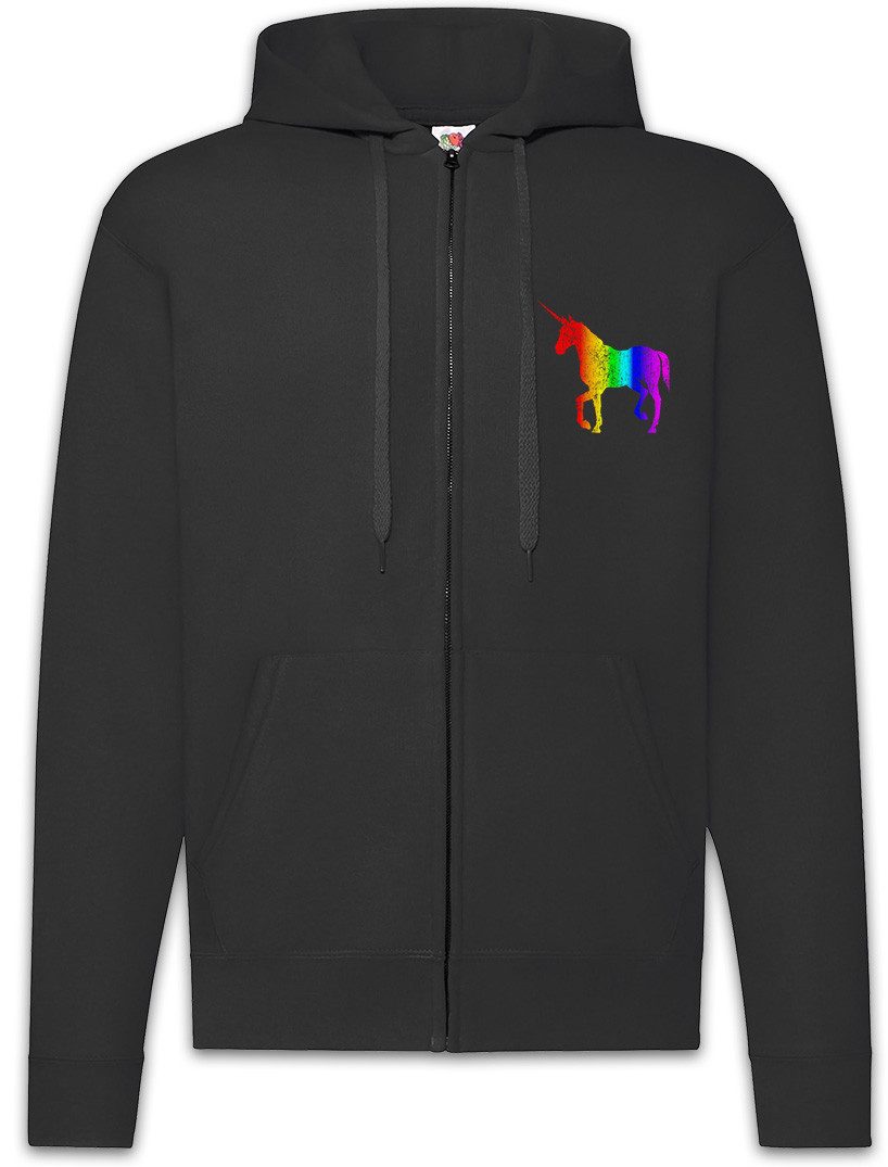 Sweatjacke Unicorn I Zipper Hoodie Einhorn Rainbow Colors Regenbogen Fairy