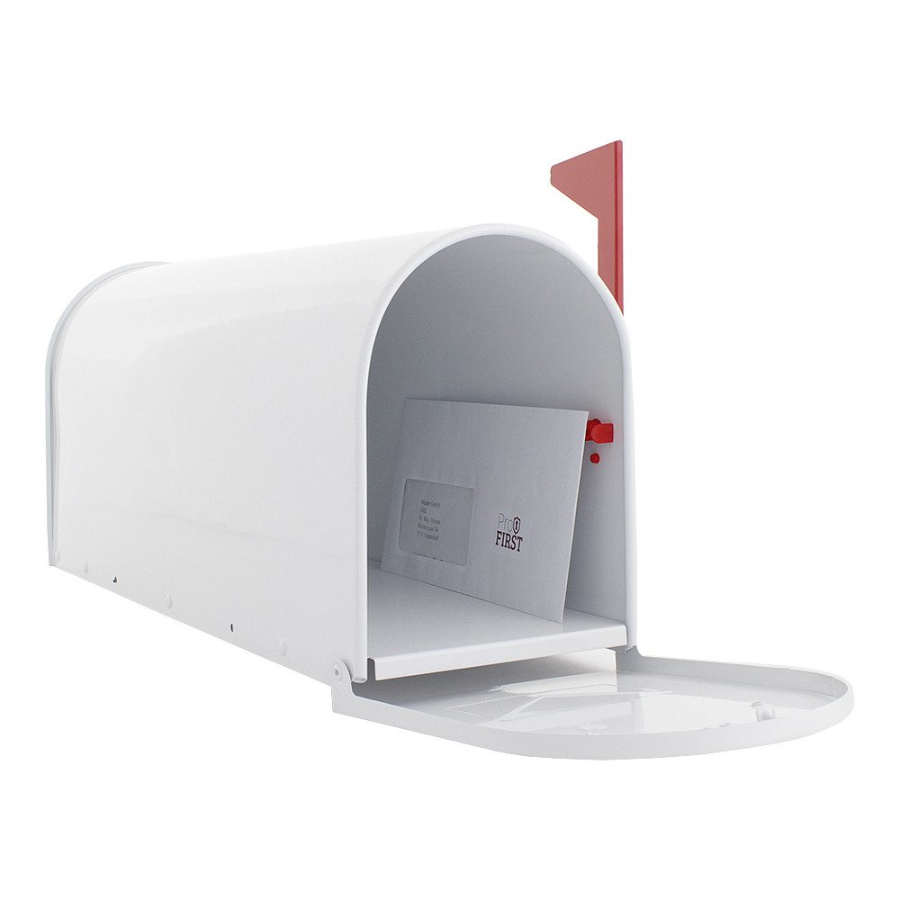 Profirst Amerikanischer Briefkasten Mail PM 630 Mailbox (Weiss, Stahl)