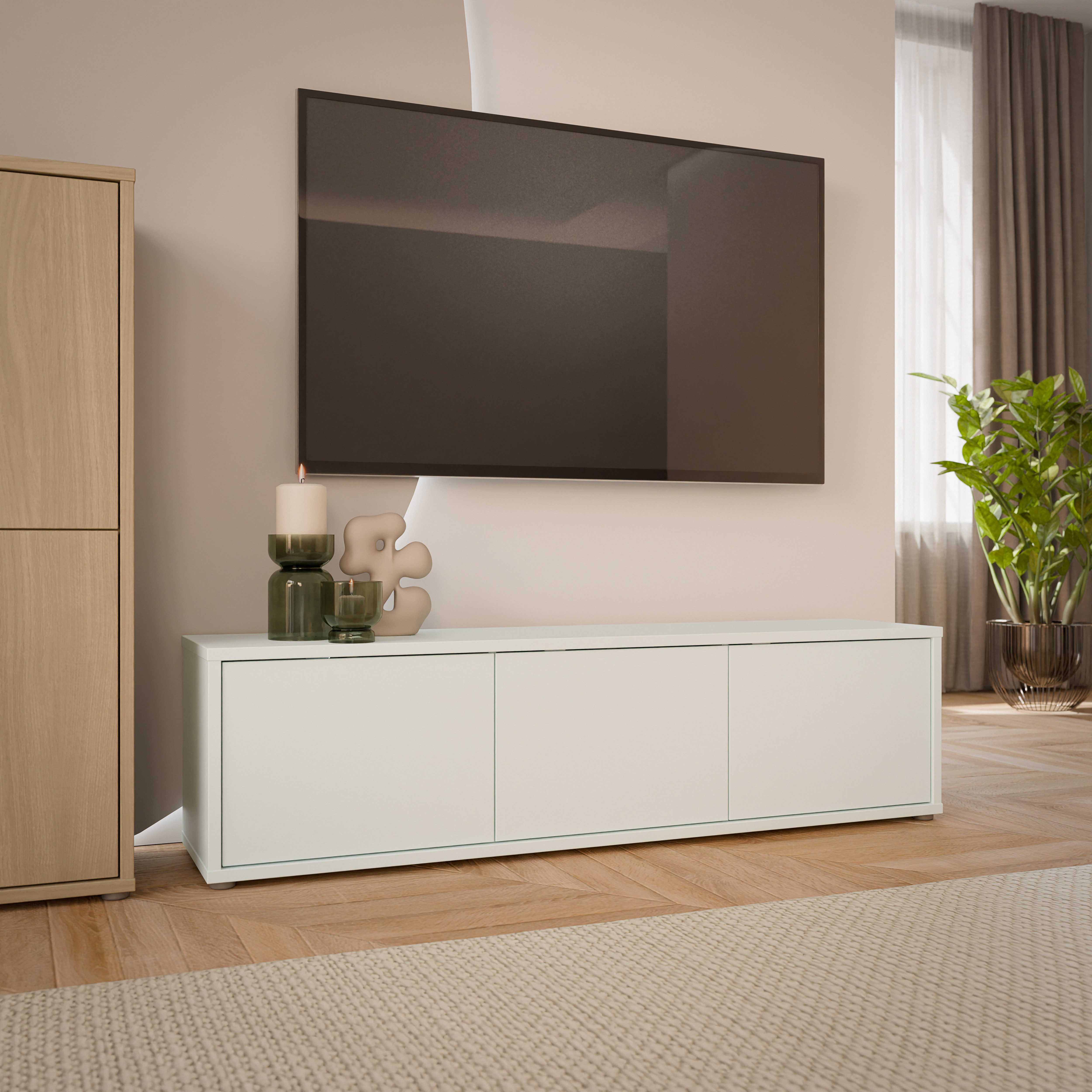 FORTE Lowboard Alice Springs, TV-Board, viel Stauraum, große Türen zum Aufklappen, B/H/T 154,2/41,5/34,9 cm Klapptüren