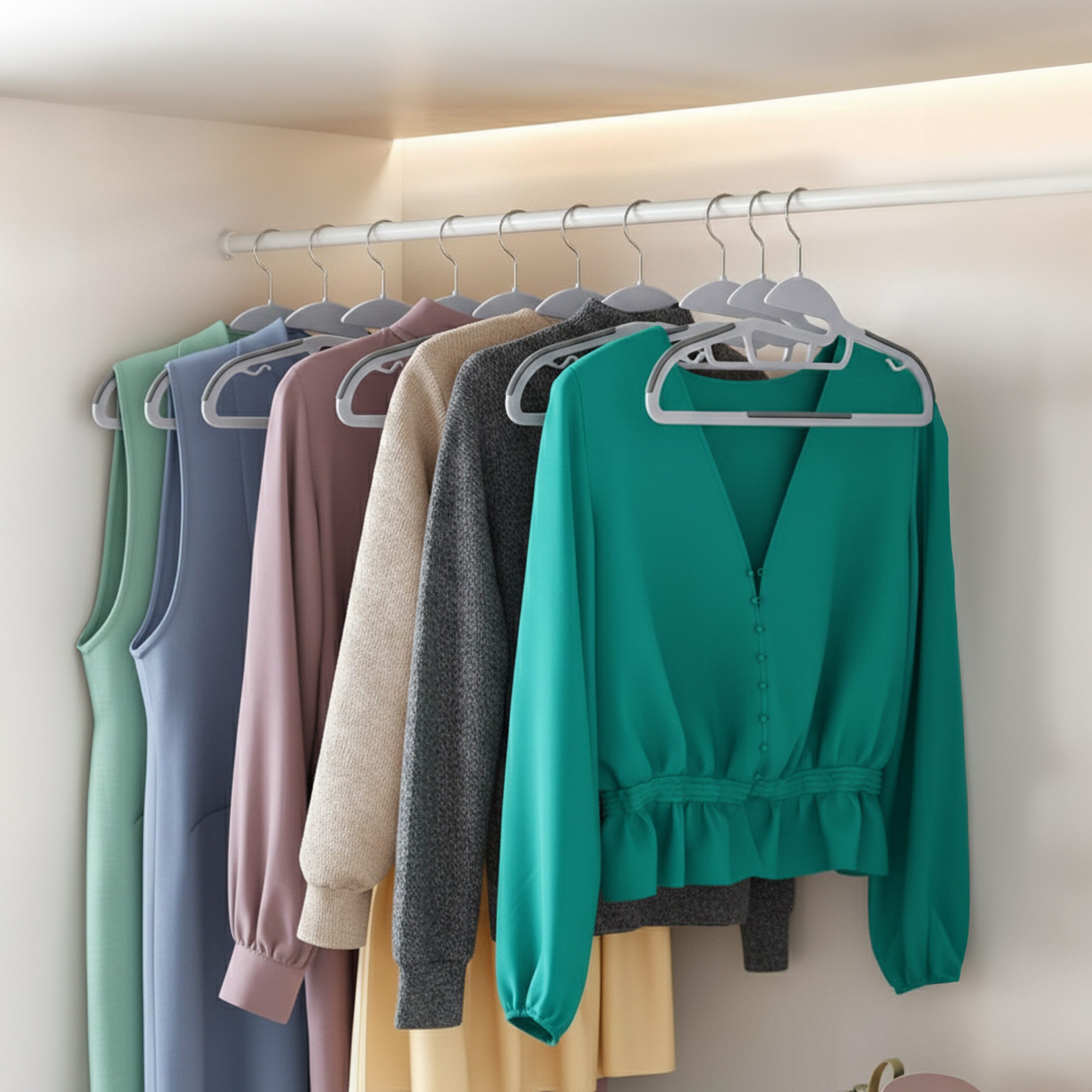 relaxdays Kleiderbügel Gummierte Kleiderbügel im Set, (50er Set, 50-tlg), g günstig online kaufen