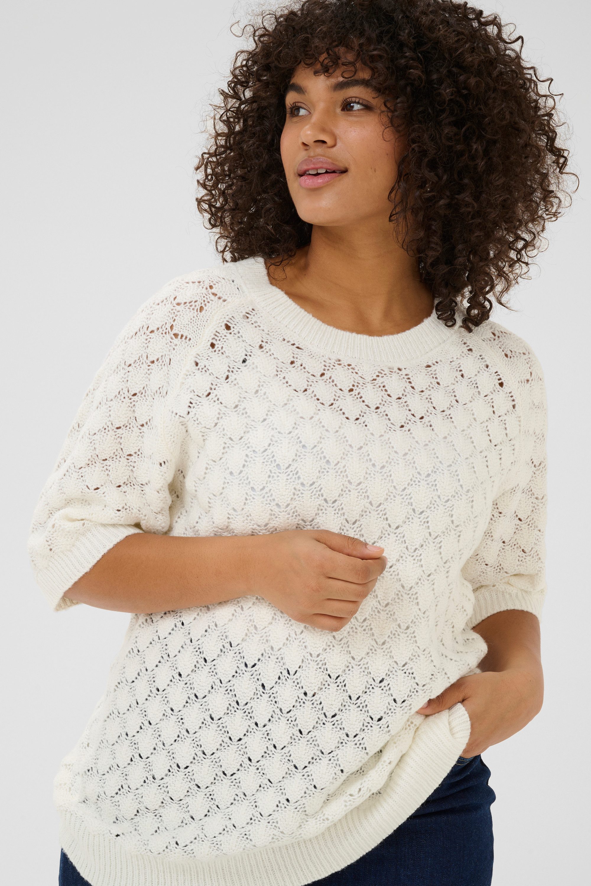 KAFFE Curve Strickpullover Strickpullover KCmani Große Größen