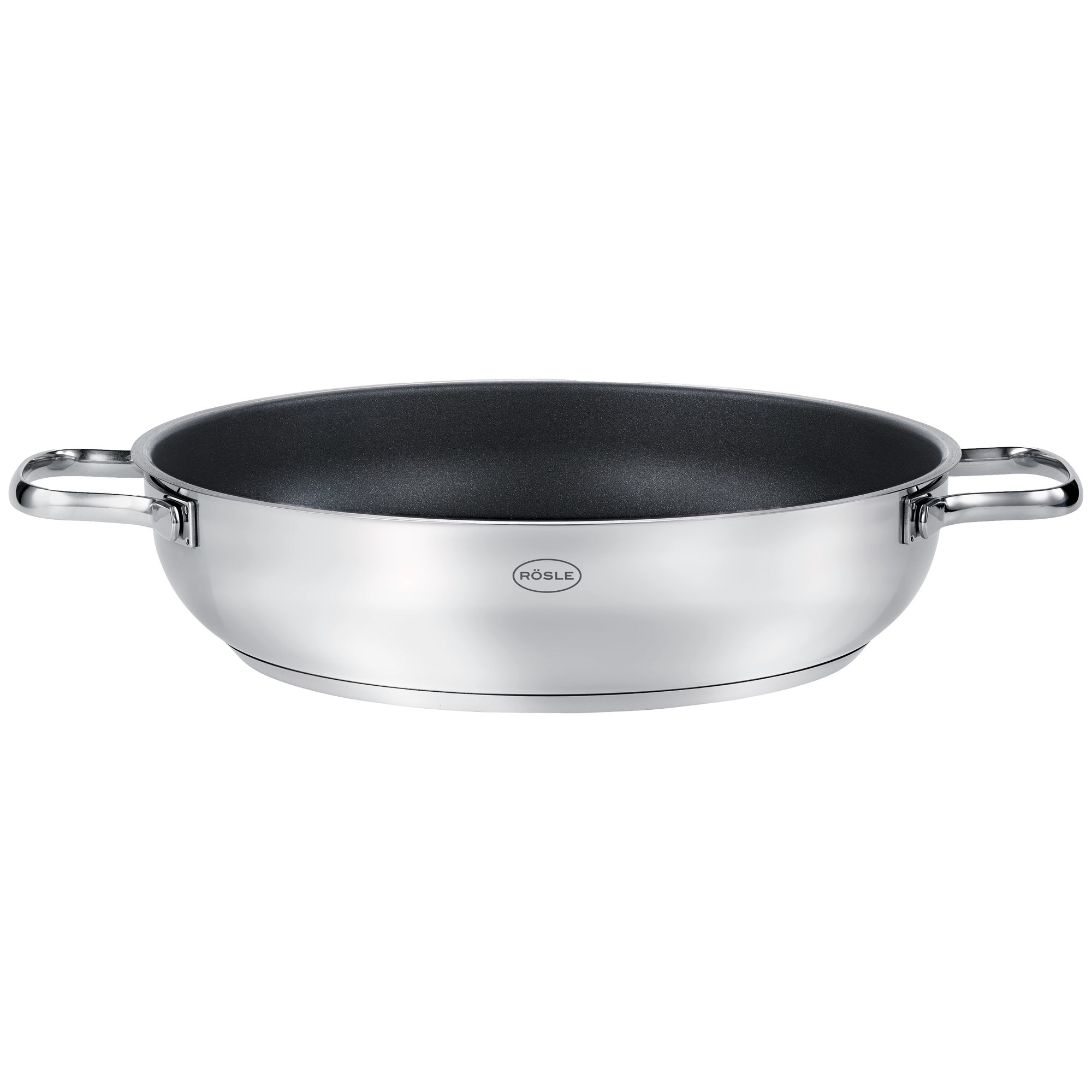 RÖSLE Servierpfanne PUREELEMENTS Ø 28 cm Keramik ProCeraPlus, Edelstahl 18/10 (1-tlg)