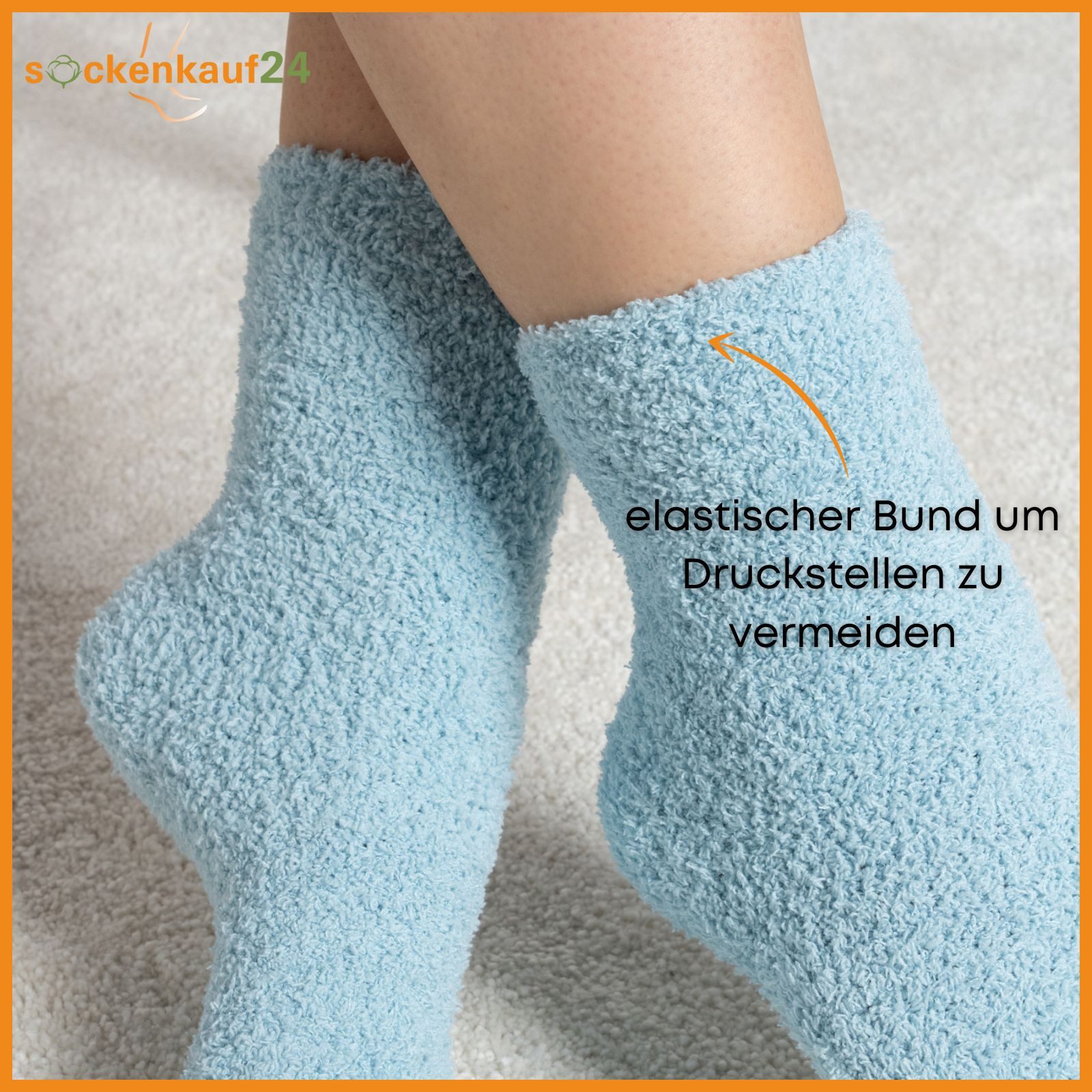 sockenkauf24 Kuschelsocken 6, 12, 20 Paar Damen Haussocken warm & flauschig (6-Paar, Größe 35-42) - 37402 WP