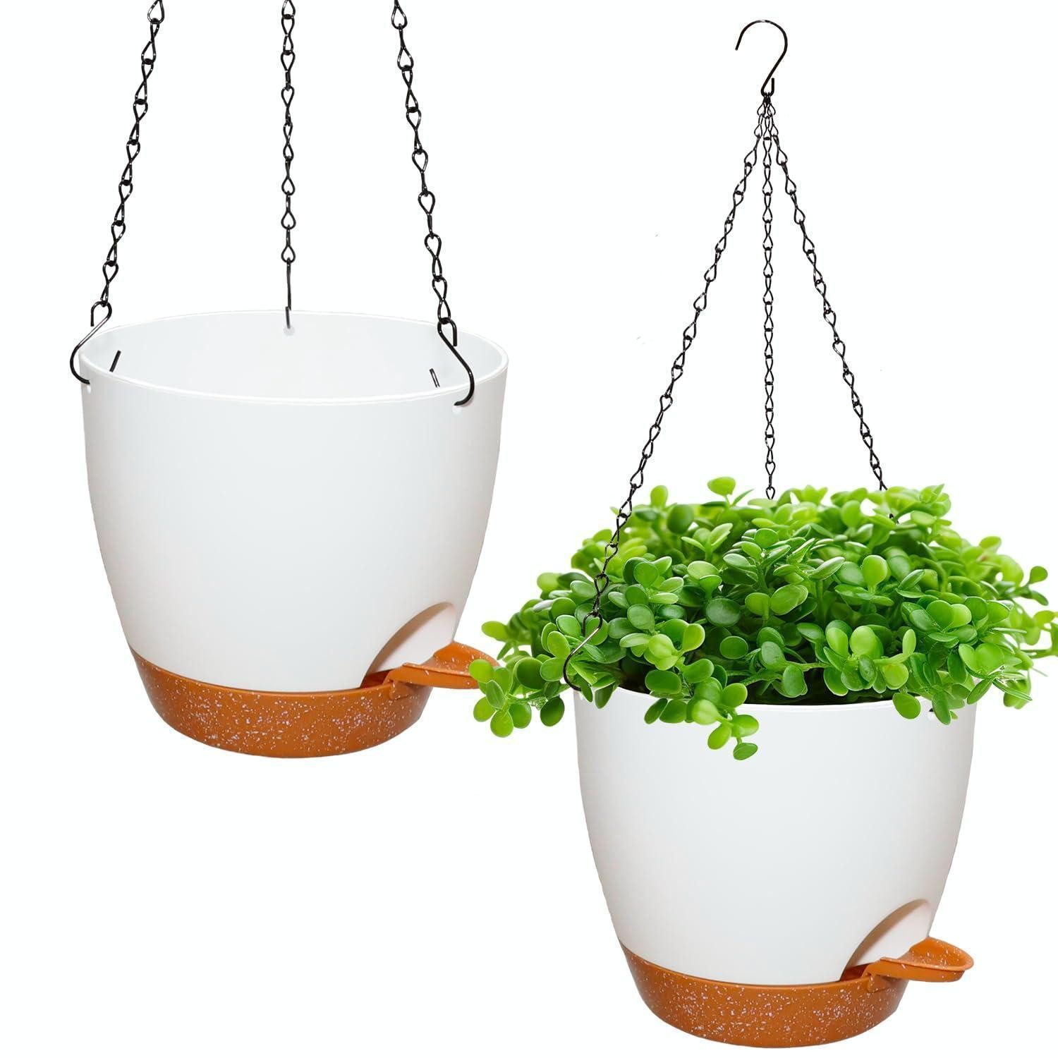 LuxusKollektion Blumenampel Blumentopf hängend mit Bewässerung 20.5cm (2 St)