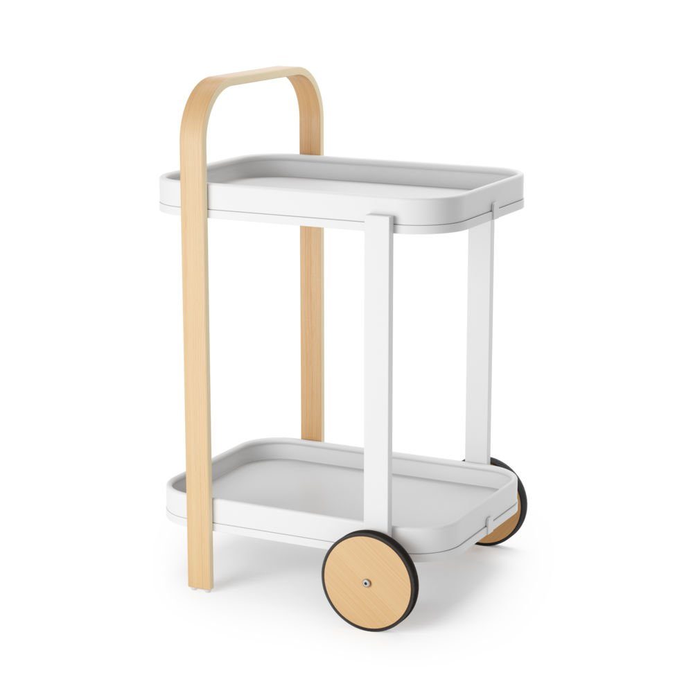 Umbra Beistellwagen Bellwood, in Weiß/Natur, 2 günstig online kaufen