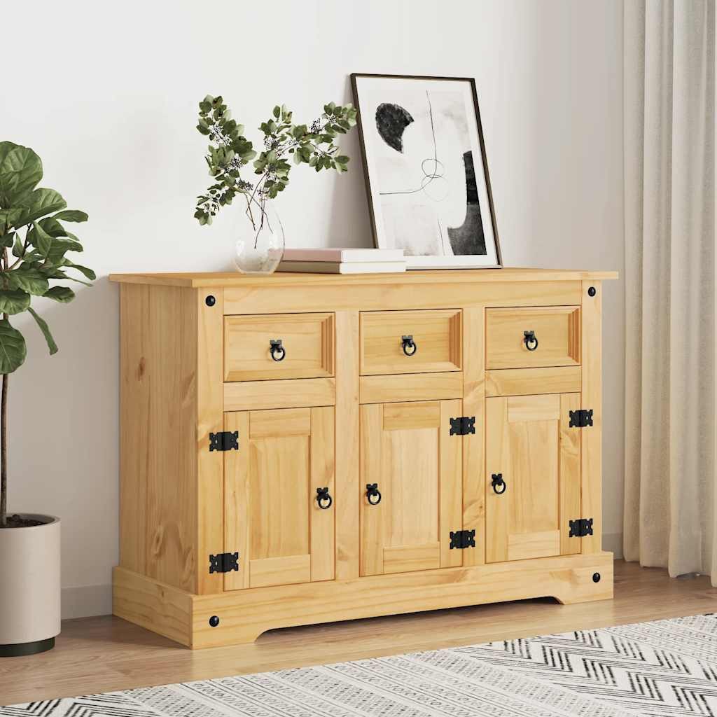 vidaXL Sideboard Sideboard "Corona" Braun 112x44x78 cm Massivholz Mexikanische Kiefer (1 St) – Bild 2 von 5