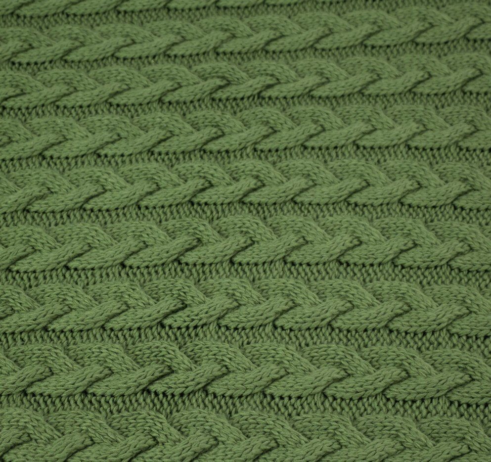 Wohndecke Kuscheldecke Kissenhülle Wohn-Decke Strick Zopf günstig online kaufen