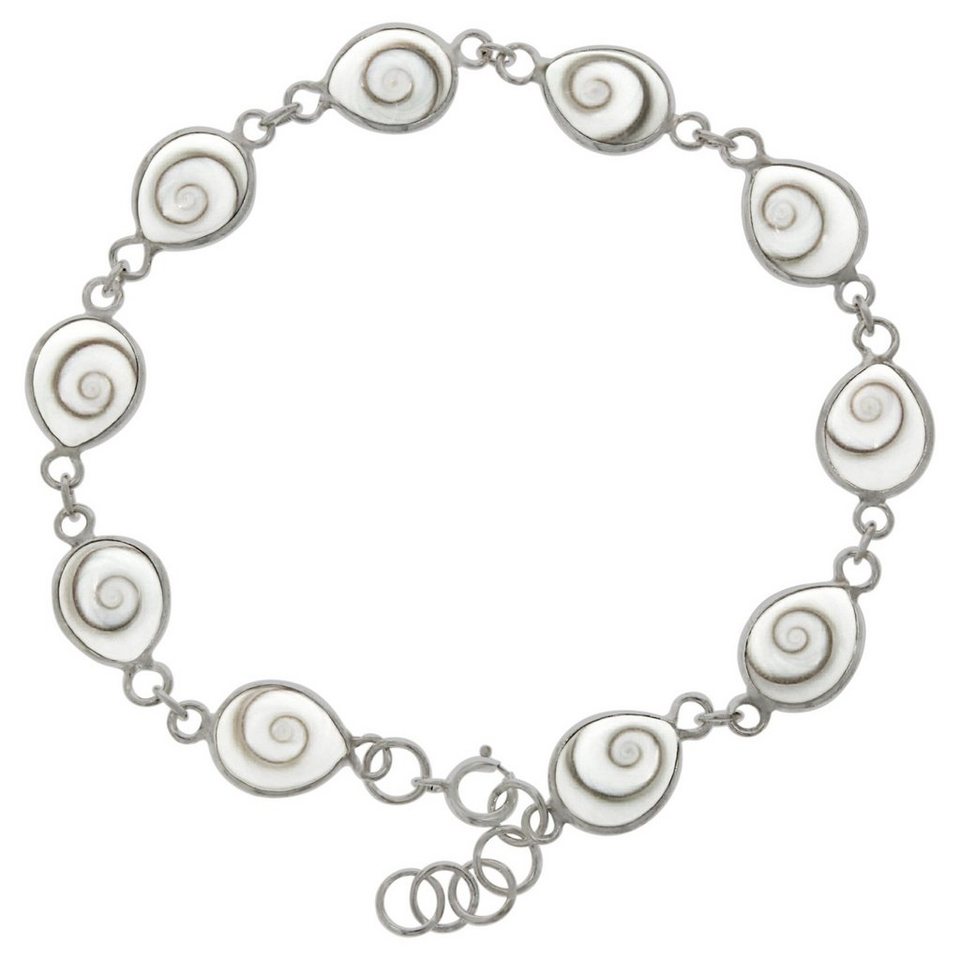 Vivance Armband 925 Silber mit Muschel weiß