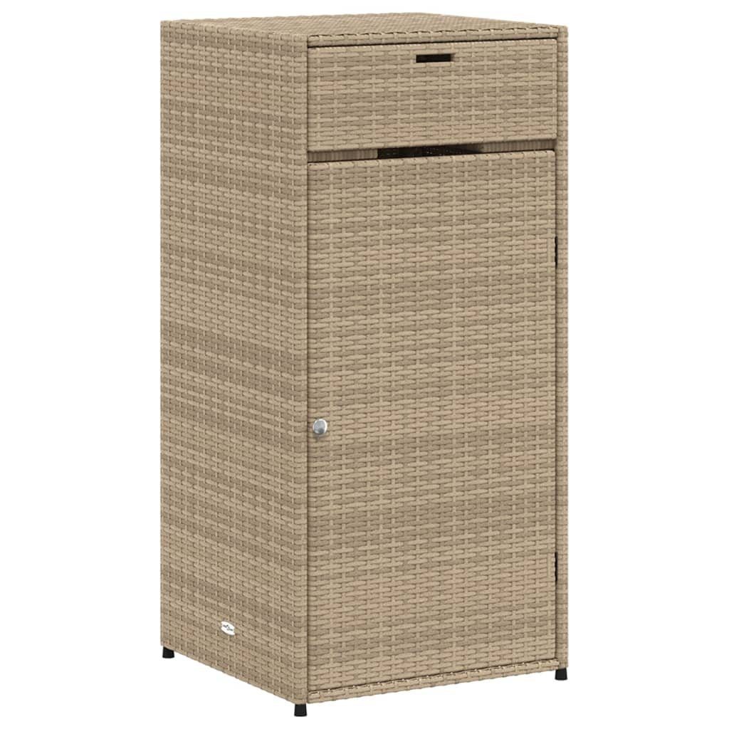 vidaXL Garten-Geräteschrank Beige - 55 x 55 x 111 cm Gartenschrank Beige 55x55x111 cm Polyrattan