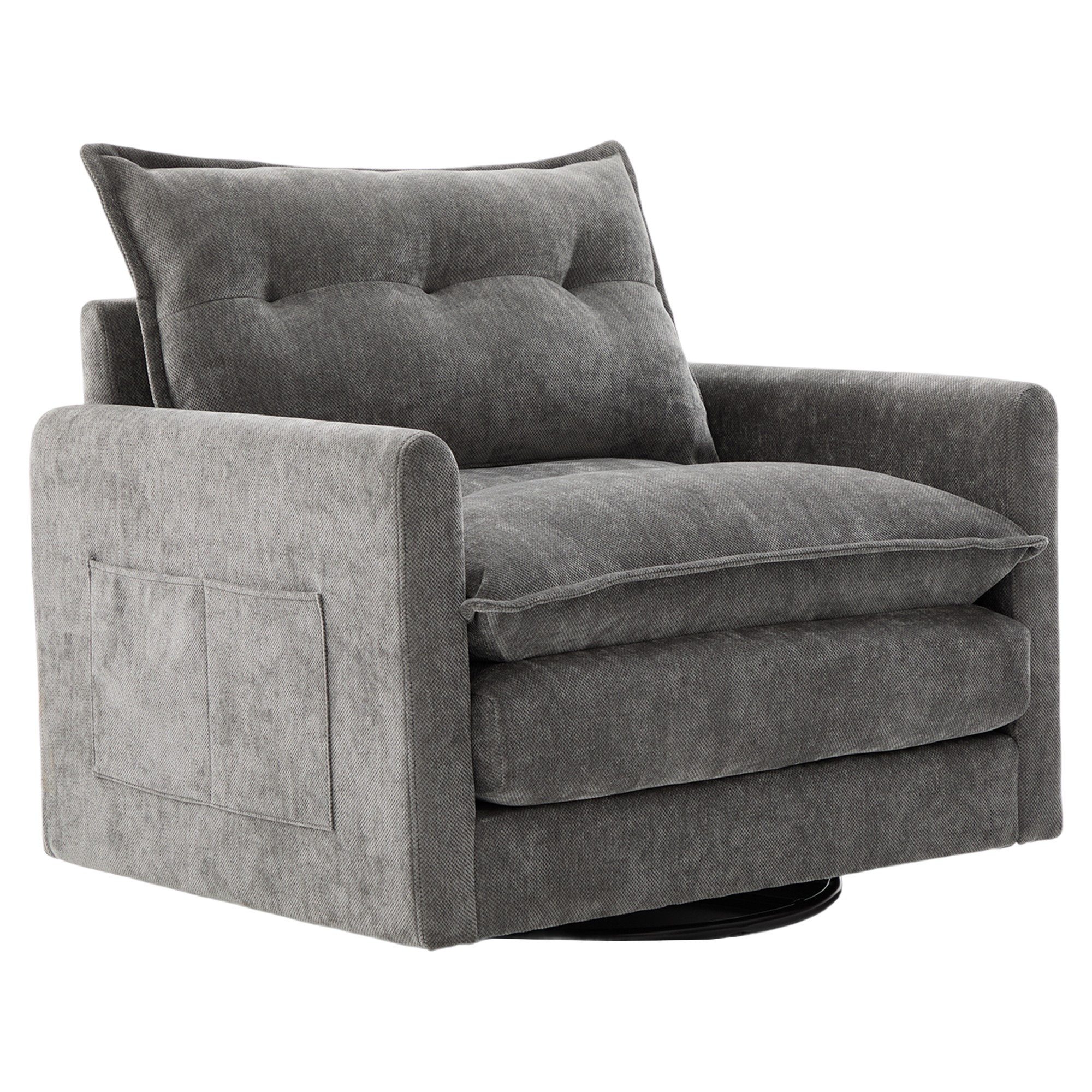 LVHOM Drehsessel Dreh-Loungesessel 360°, XXL Sitzbreite, Seitentasche, 150k günstig online kaufen