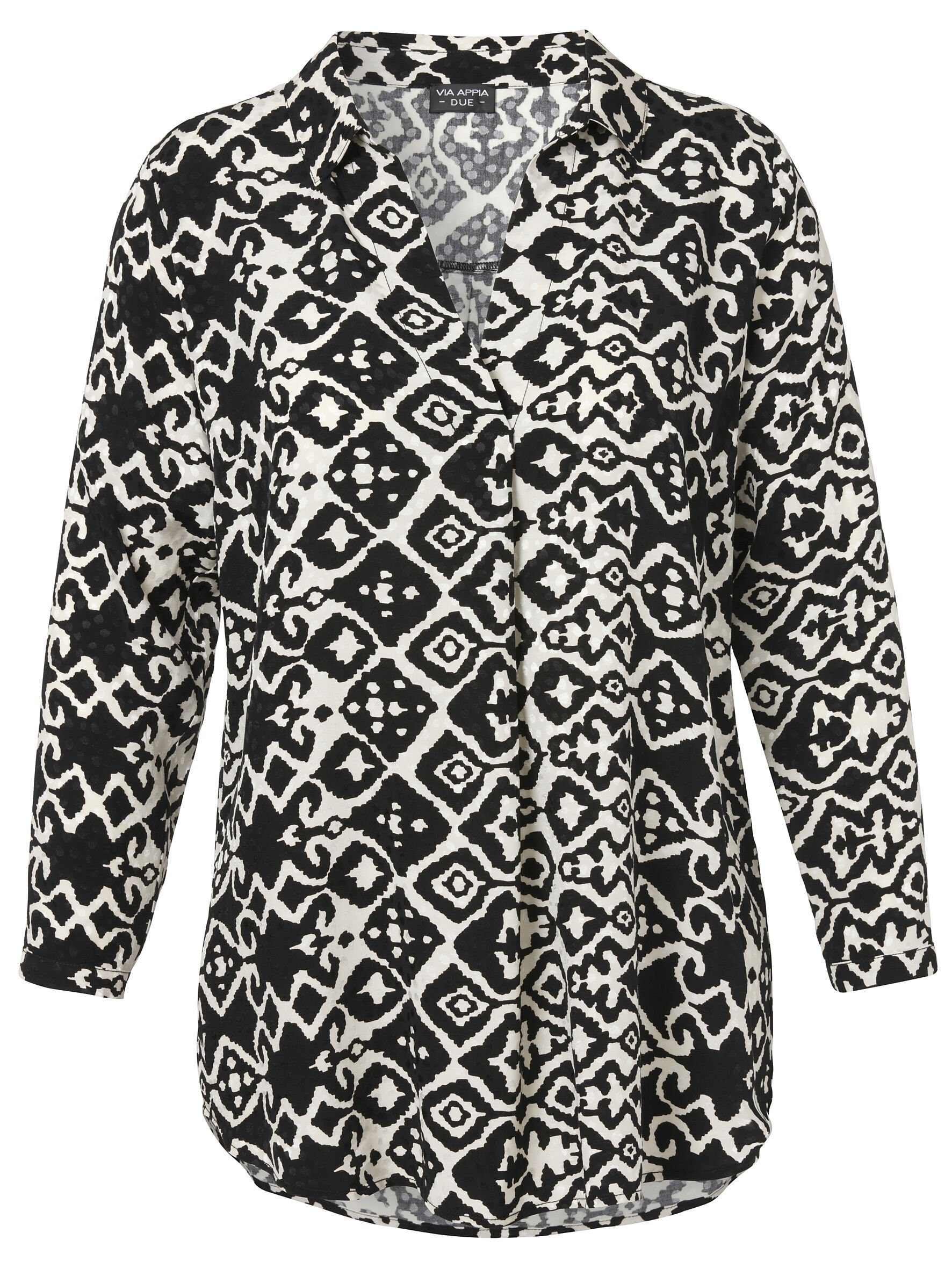 VIA APPIA DUE Tunika mit grafischem Allover-Muster