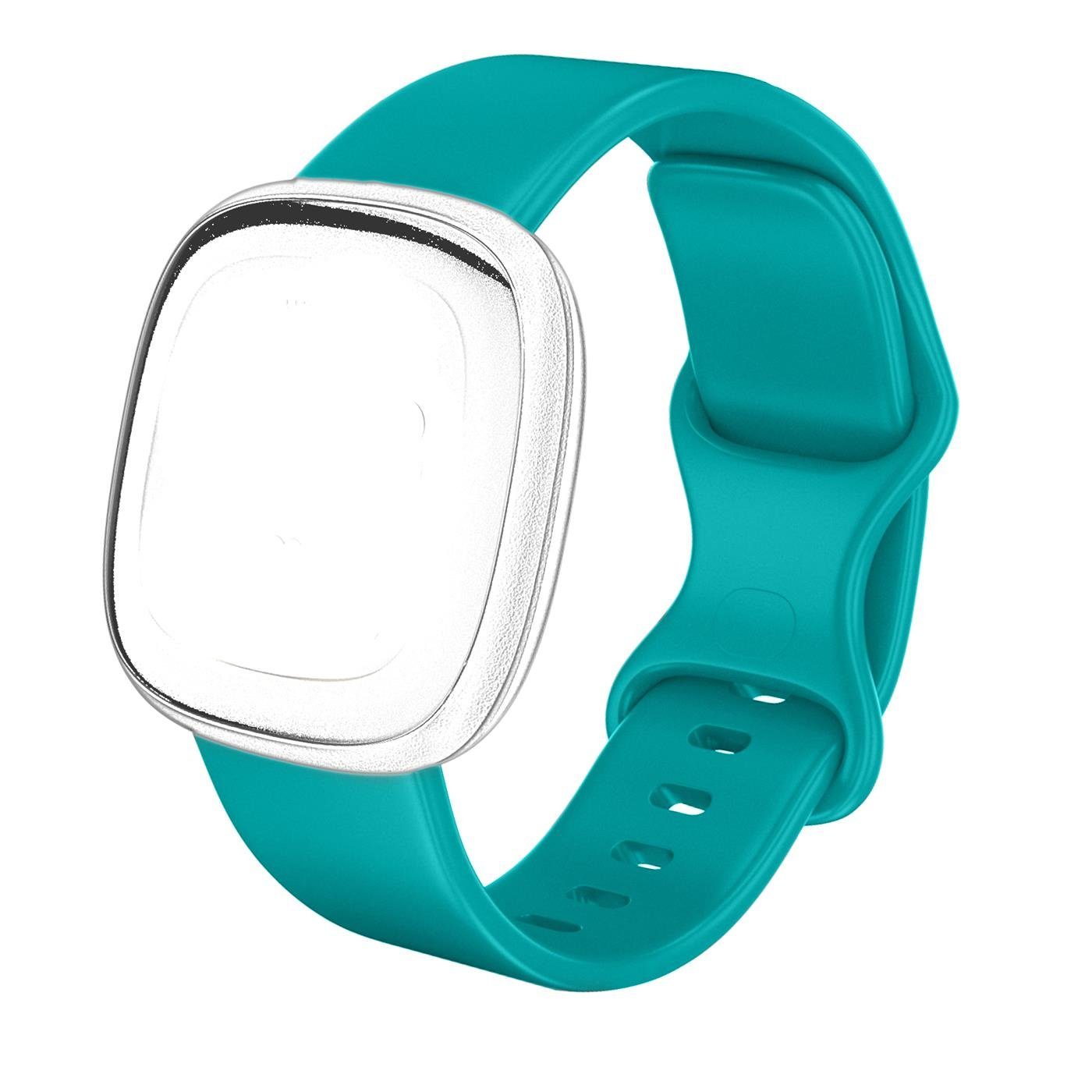 CoolGadget Smartwatch-Armband Fitnessarmband aus TPU / Silikon, für Fitbit Versa 3 / 4 Sport Uhrenarmband Fitness Band Unisex Размер S