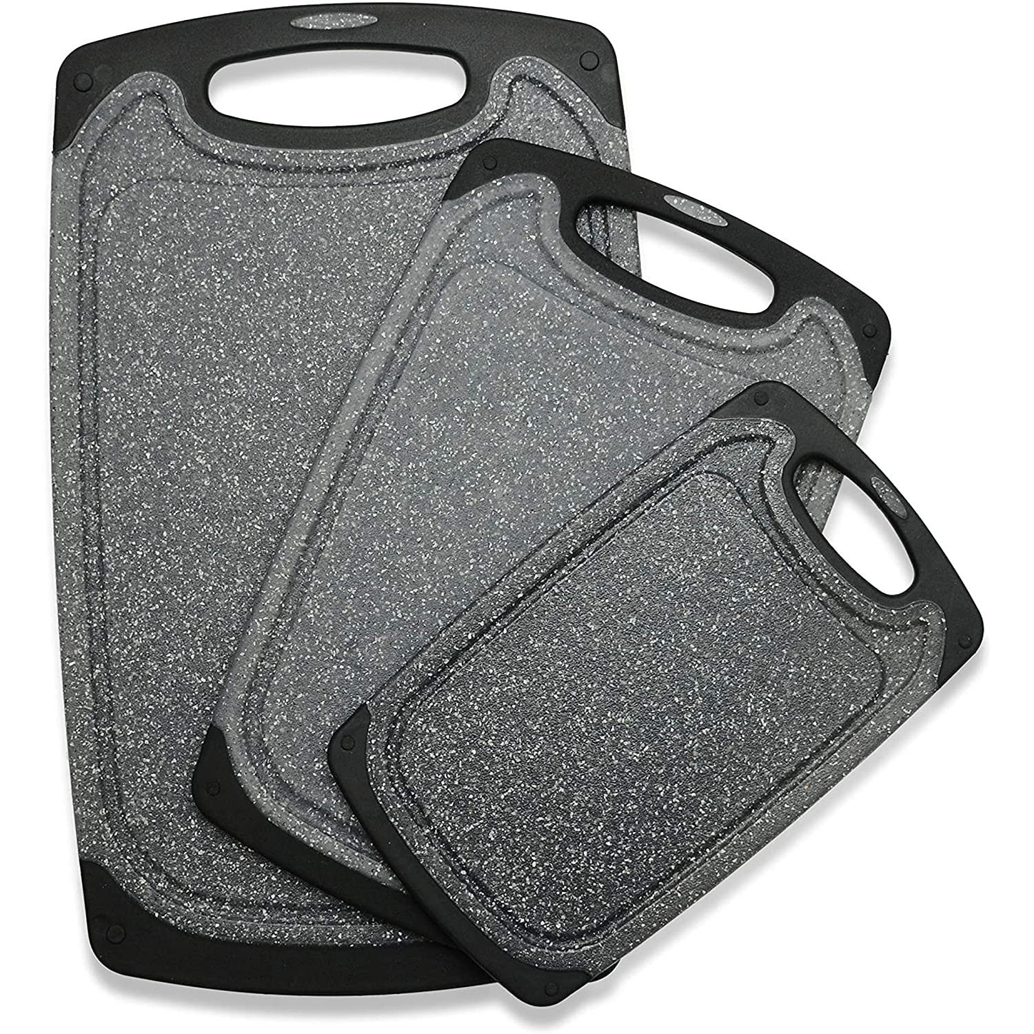 Diwzbyn Schneidebrett 3er-Set Schneidebretter aus Kunststoff, BPA-frei, spülmaschinenfest, (3-St), Dicke Schneidebretter für die Küche
