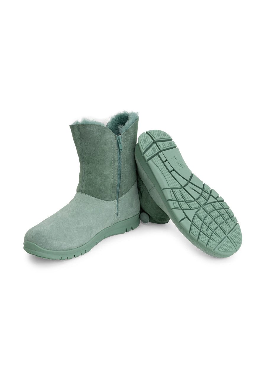 vitaform Damen Stiefeletten Veloursleder Stiefelette