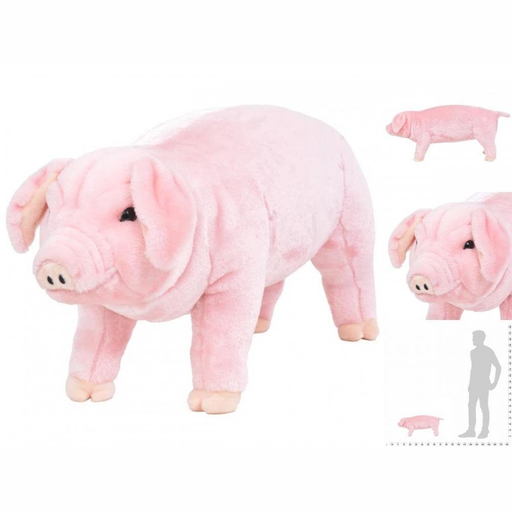 vidaXL Plüschtier XXL Kuscheltier Rosa Stofftier Schwein Stehend Kuscheltier