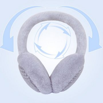 Rnemitery Ohrenwärmer Winter-Ohrenschützer aus Wolle niedliche, flauschige Ohrenschützer