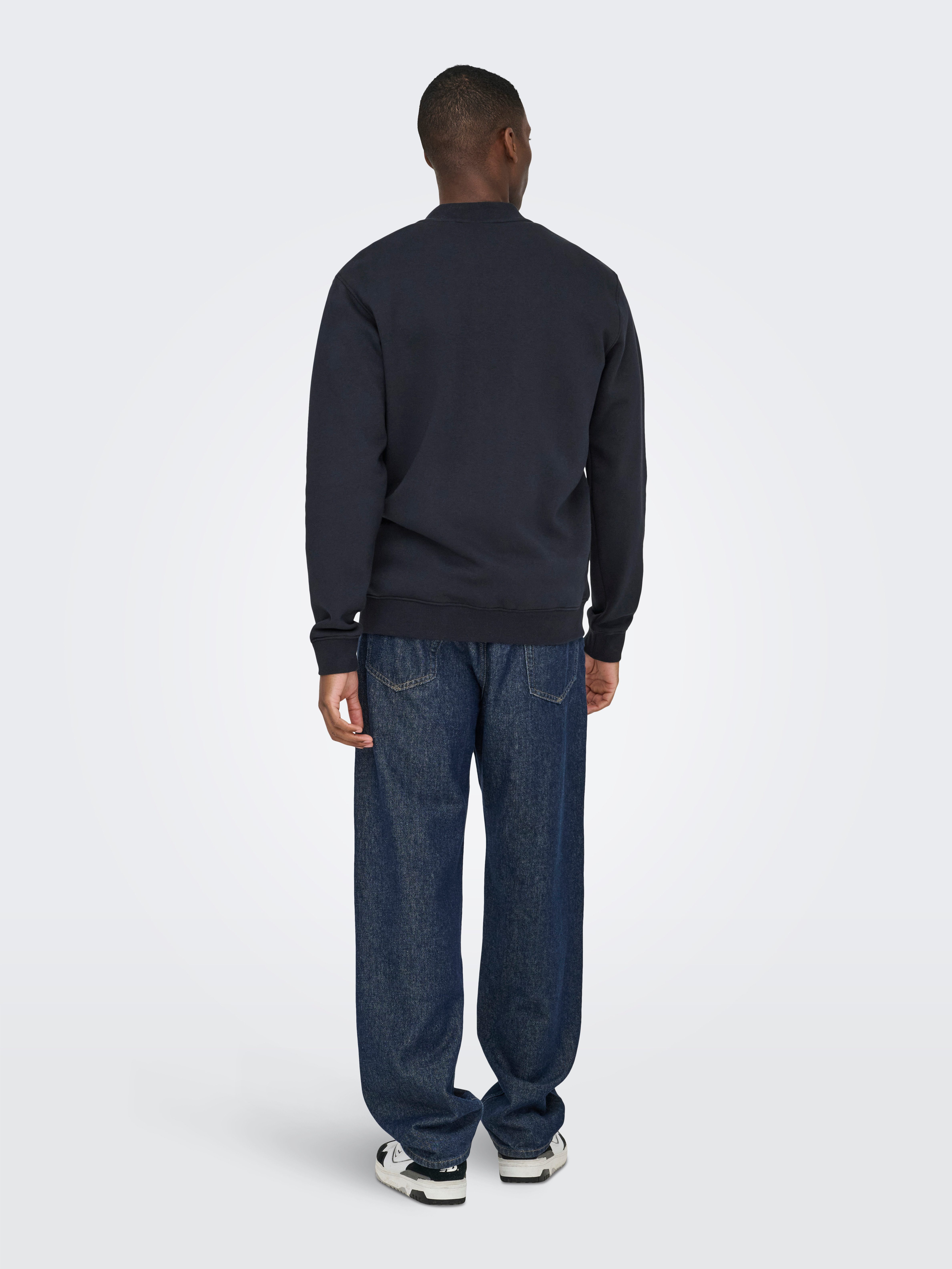 ONLY & SONS Sweatjacke ONSCERES REG ZIP BOMBER JCK NOOS Baumwollmischung, regular fit