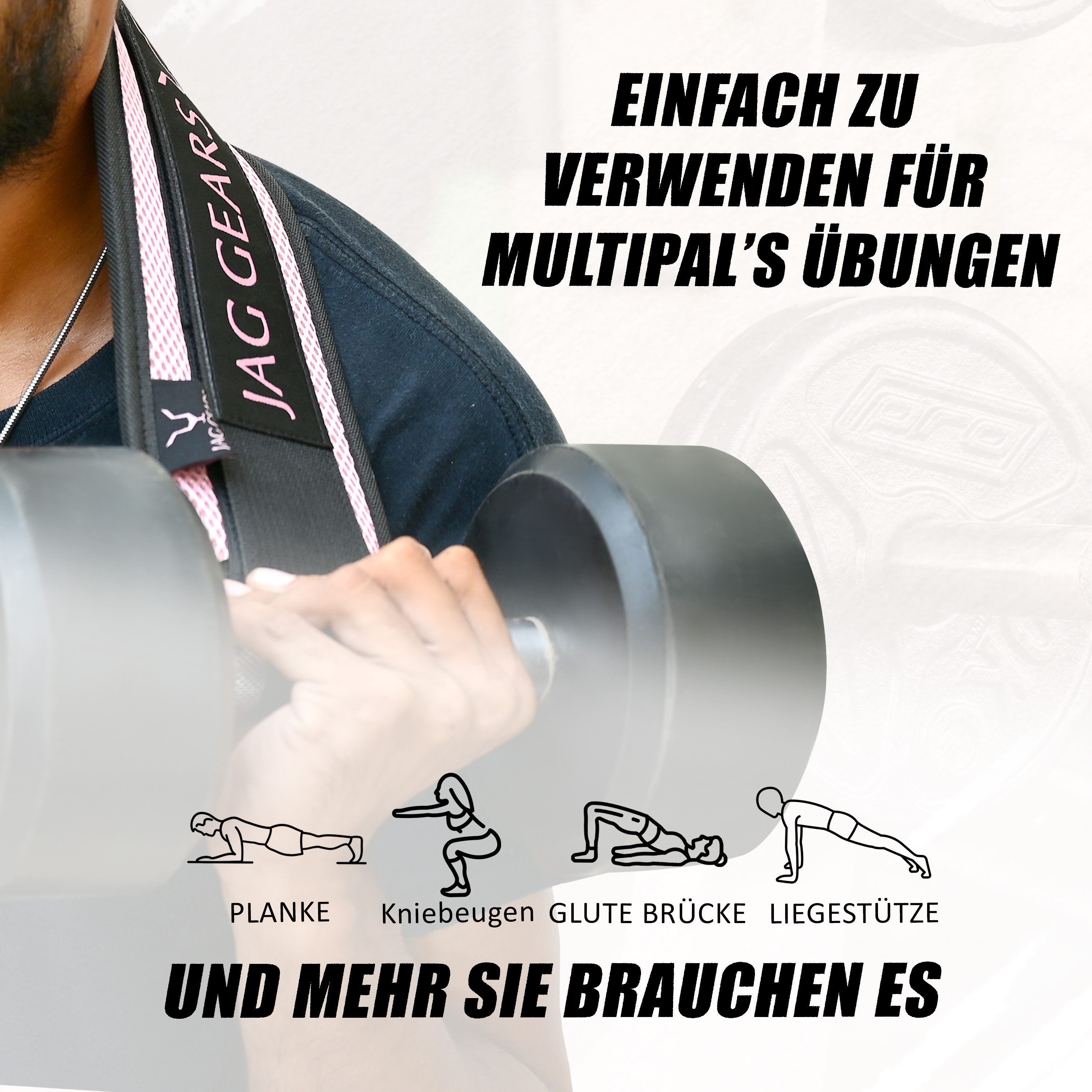 JAG GEARS Gewichtssack Unisex Hip Thrust Belt Fitness Home Gym Übungs- und Trainingsgürtel, (Set, 1x Trainingsgürtel), Waschbarer Core Strength-Trainingsgürtel