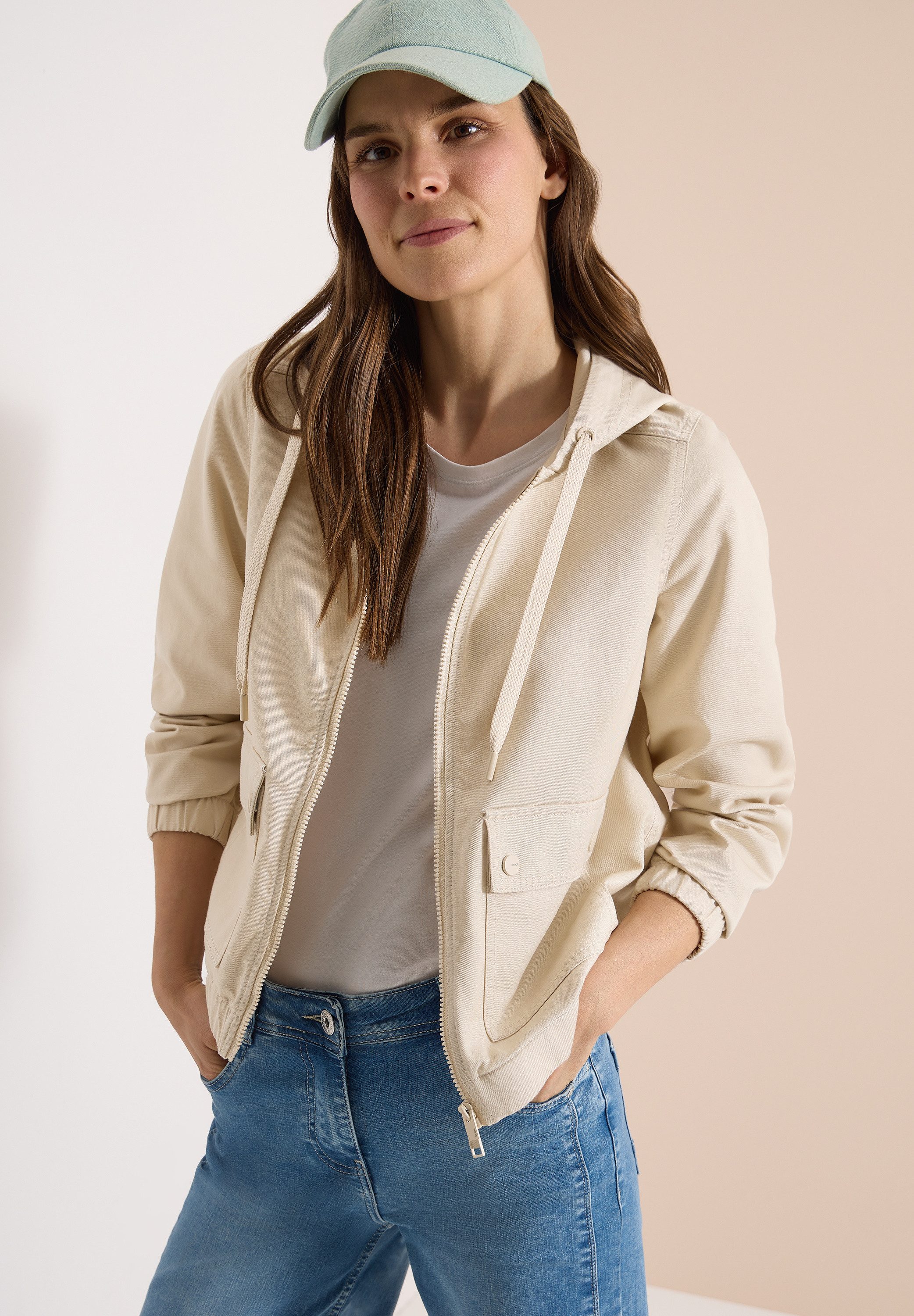 CECIL Kurzjacke mit Kapuze mit Tunnelzugband