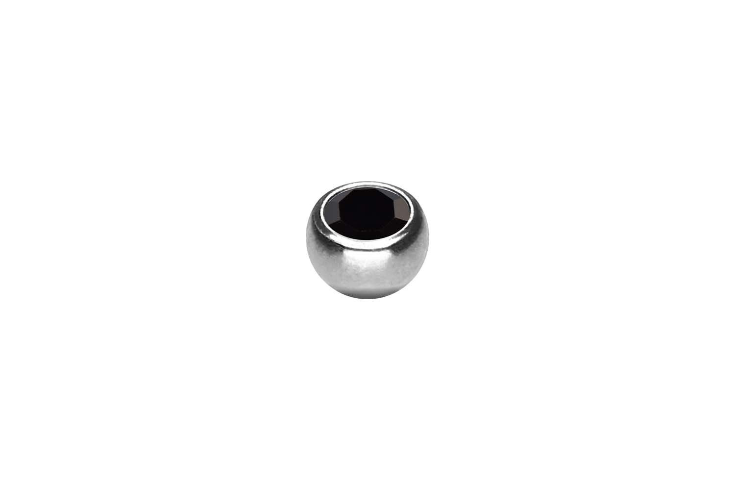 PIERCINGLINE Piercing-Set Chirurgenstahl Schraubkugel KRISTALL (Schraub-Aufsätze, 1-tlg)
