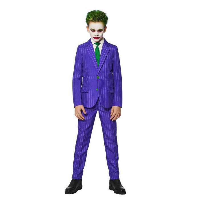 SuitMeister Kostüm Boys The Joker Sorgt für ein bleibendes Lächeln: cooler Anzug für schräge Schurken