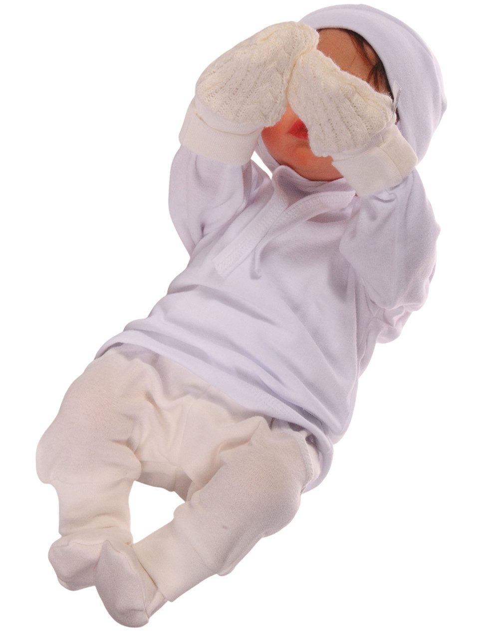 La Bortini Fäustlinge Fäustlinge warme Baby Handschuhe für Neugeborene 0 bis 12 Monate weich, warm, doppellagig, Futter aus Frottee-Stoff, neutral