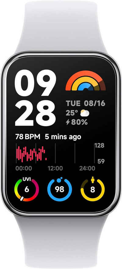 Xiaomi Präzise Analysefunktionen Smartwatch (1,74 Zoll, Android, iOS), mit 5ATM,SpO2 Tracking,Schlaf-und Pulsüberwachung,150+Trainings Modi