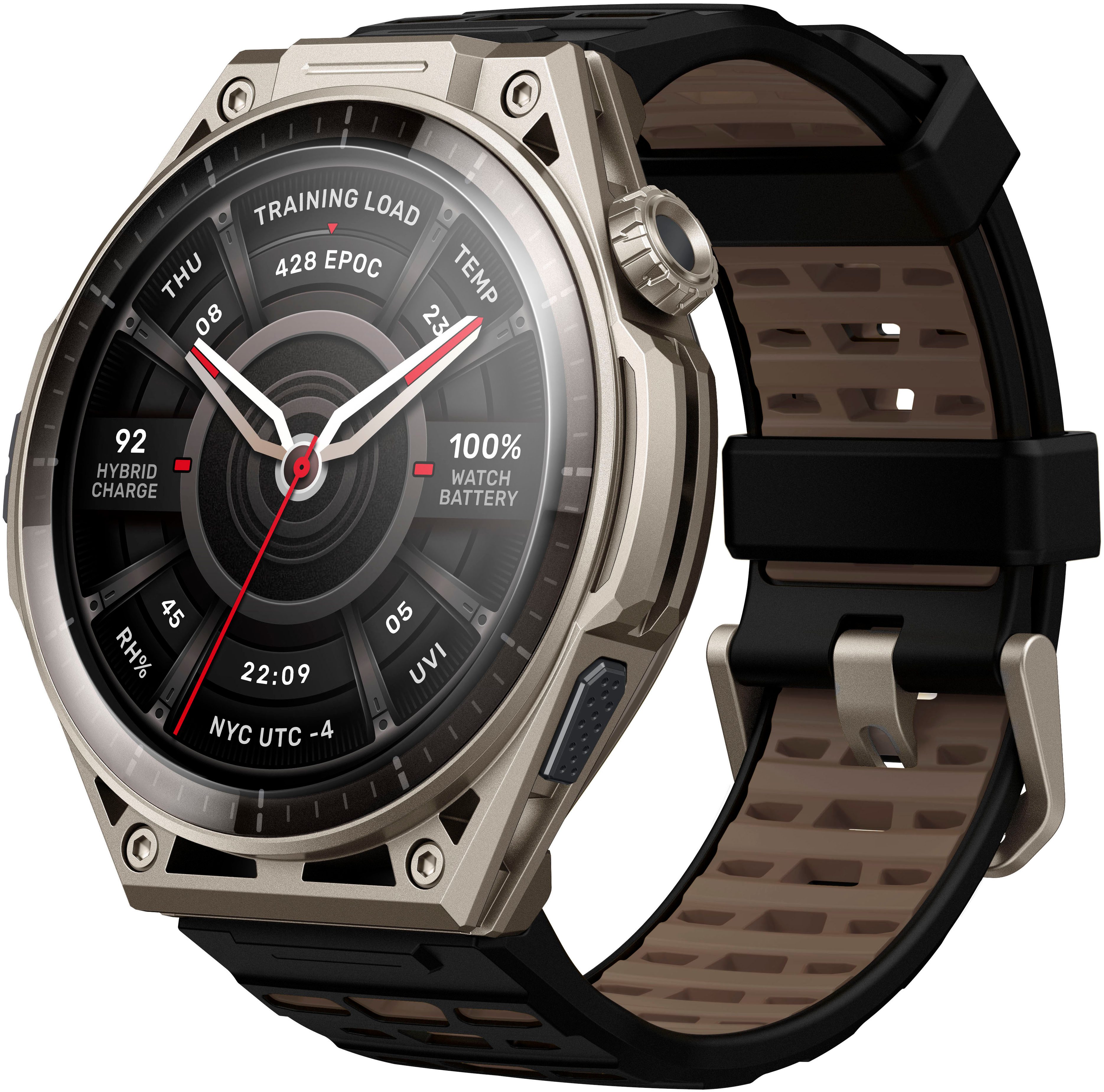 Amazfit Balance Ultra Smartwatch (Zepp OS 6), Hyrox Race Mode, Titangehäuse schwarz