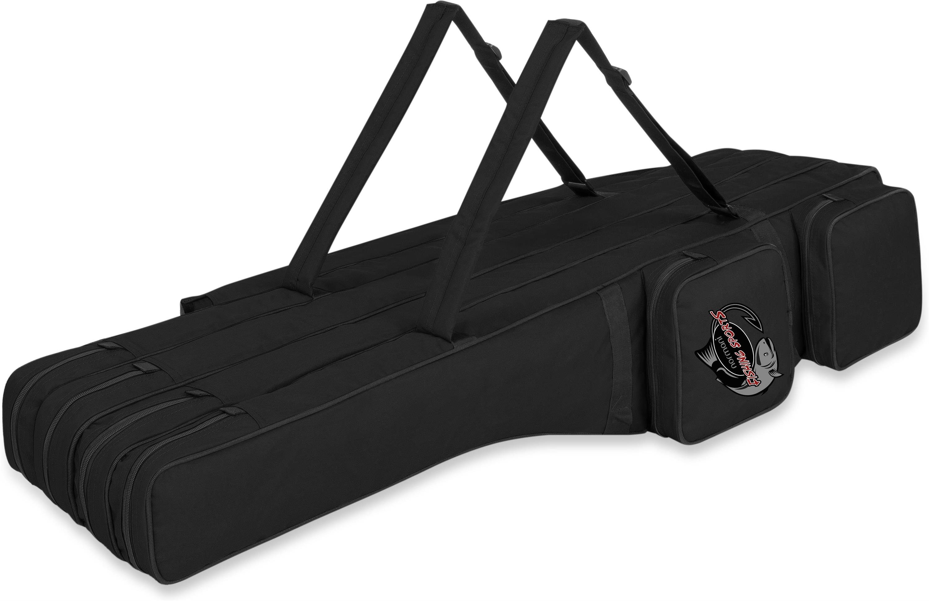normani Angelrutentasche Rutentasche Angeltasche Quattro, Angelrutentasche mit 4 Kammern für 8 Ruten
