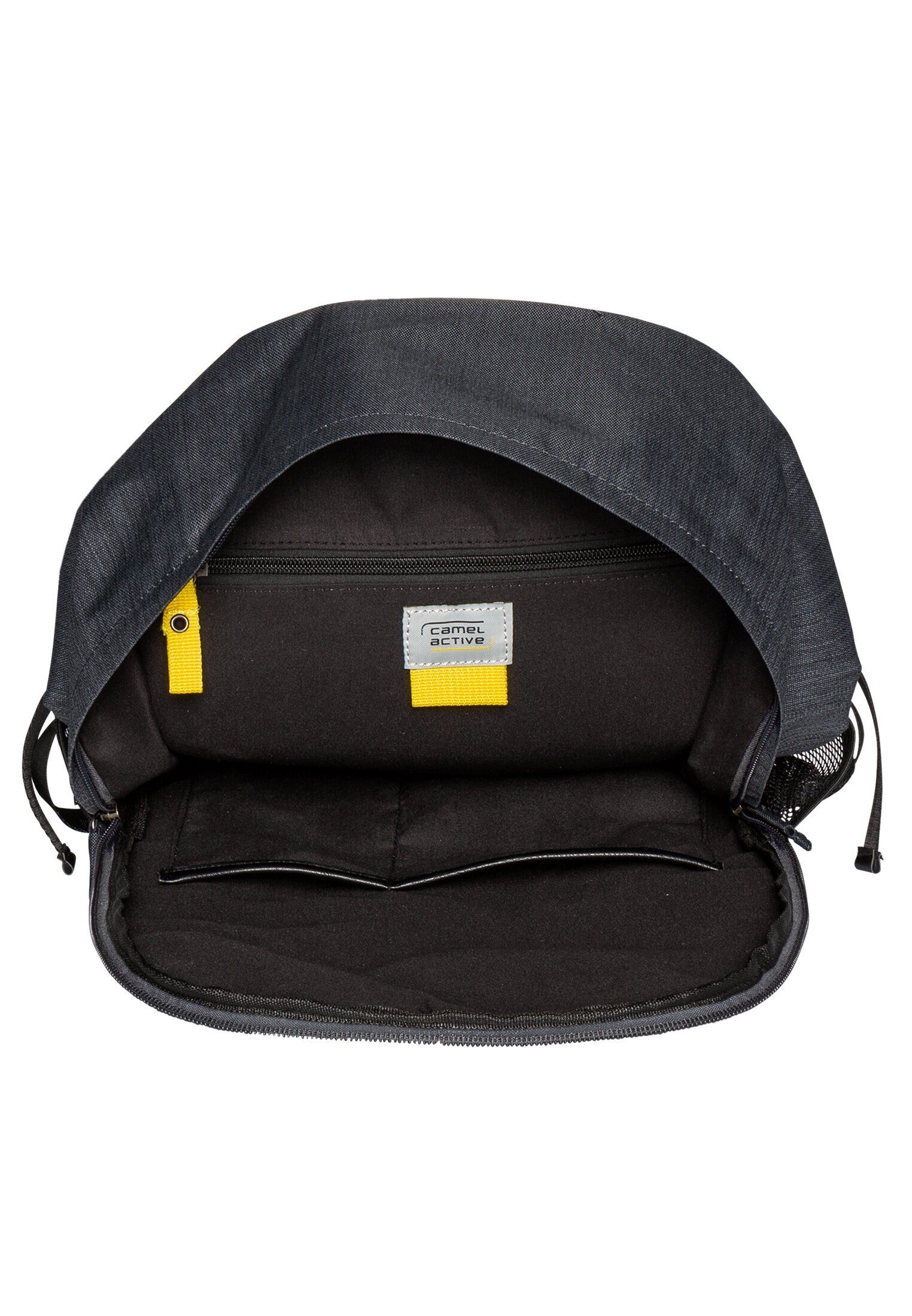 camel active Freizeitrucksack Rucksack aus strapazierfähigem Nylon, Markenlabel
