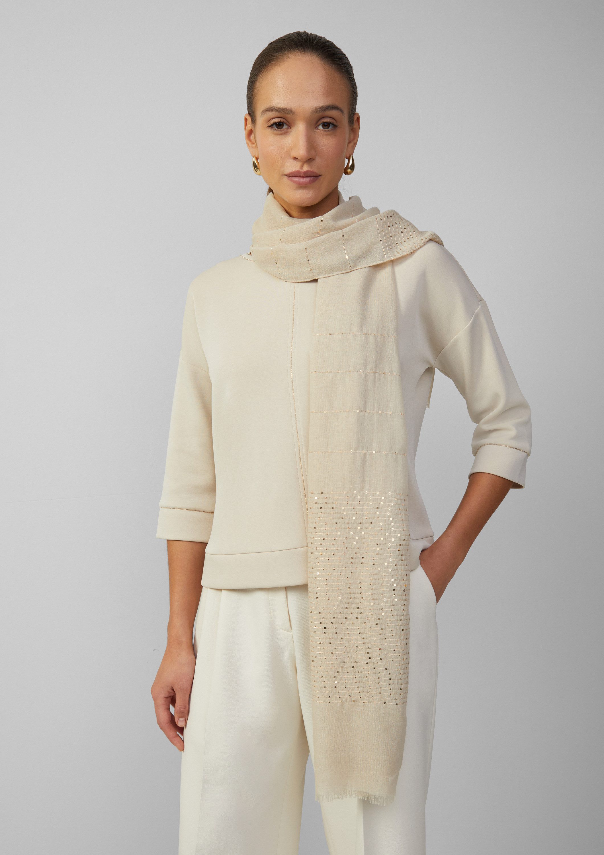 s.Oliver Schal Tuch, Festiver Schal mit Pailletten günstig online kaufen