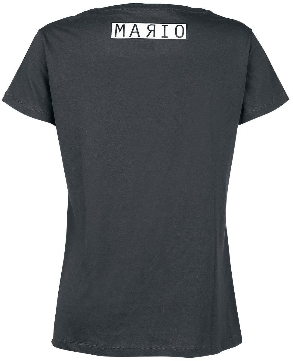 Super Mario Print-Shirt Super Mario Damen T-Shirt Stars dunkelgrau Erwachsene + Jugendliche