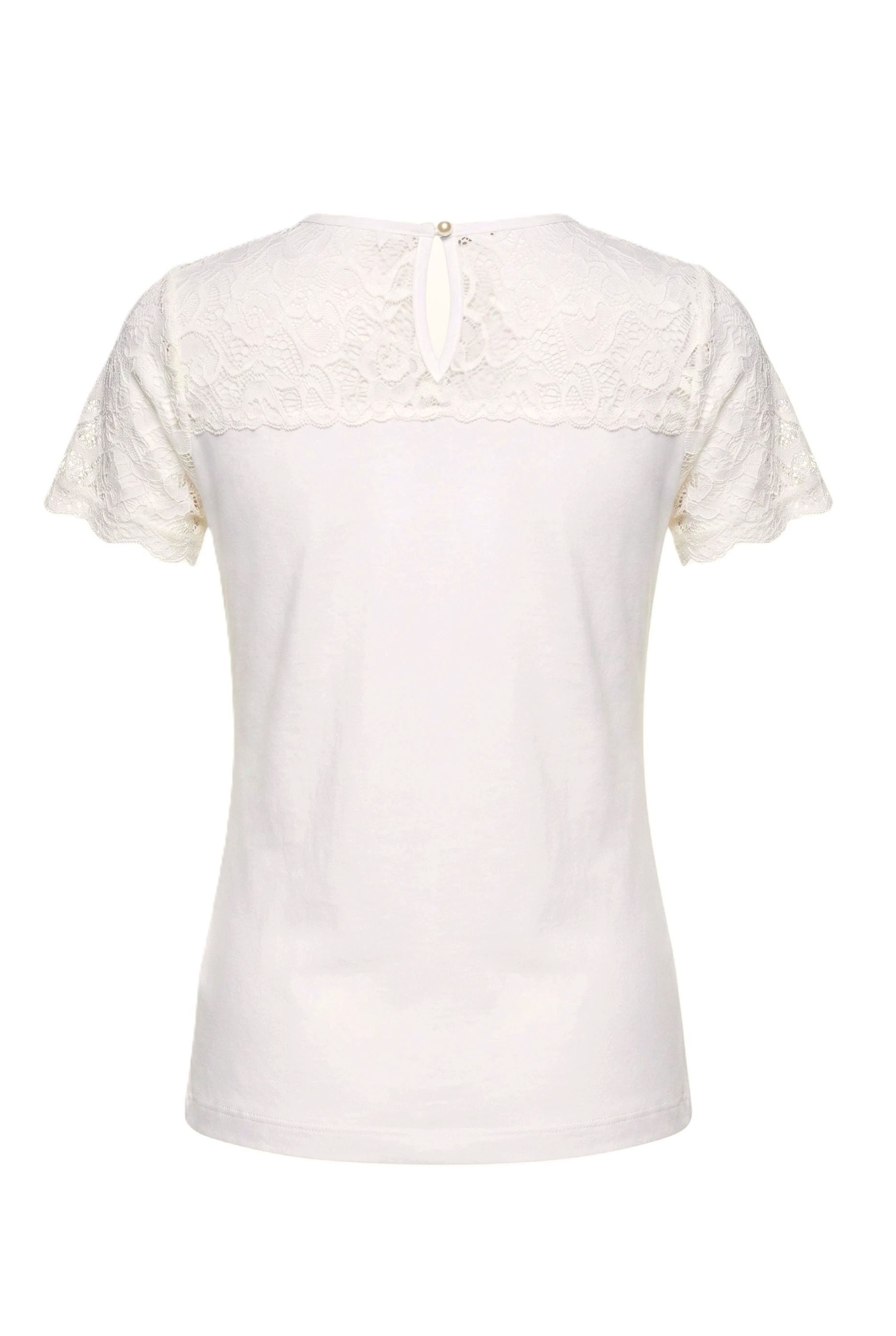 Nübler Trachtenshirt Trachtenshirt Kurzarm Bailey Offwhite