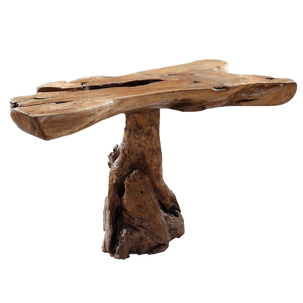 LebensWohnArt Konsolentisch Teak Konsole PRIMITIVO Natural ca. L110cm