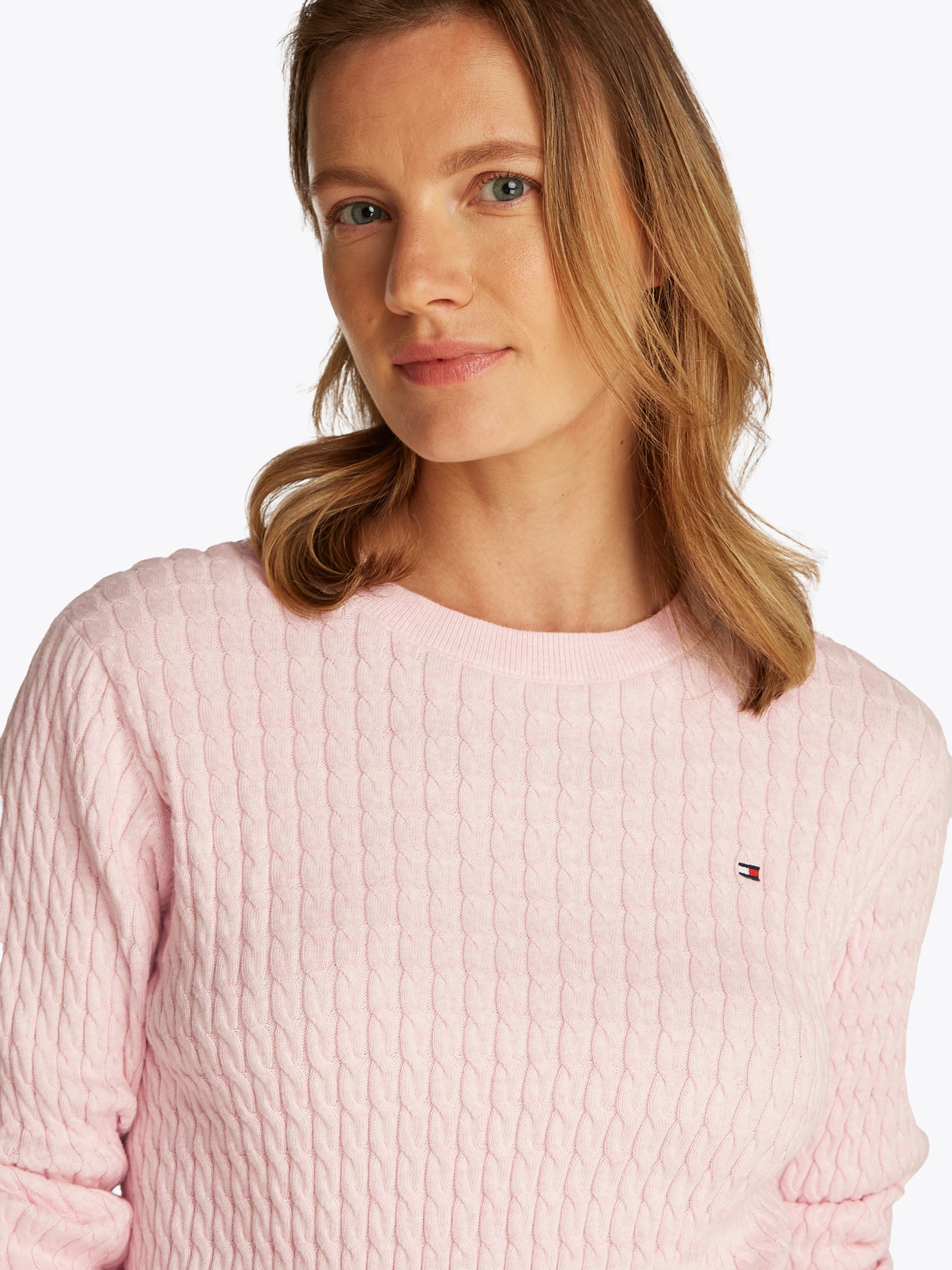 Tommy Hilfiger Rundhalspullover CO CABLE C-NK günstig online kaufen